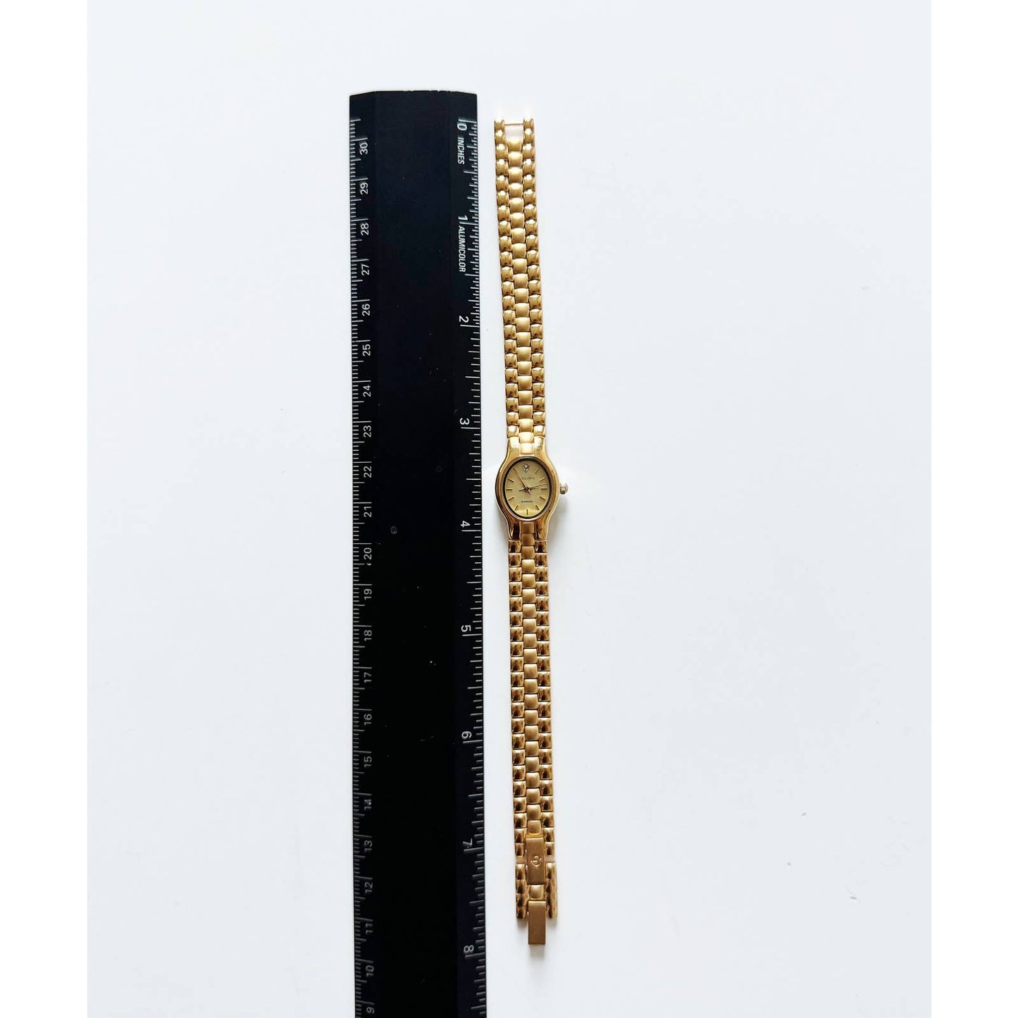 Vintage Small Gold Watch with Oval Face | Elgin