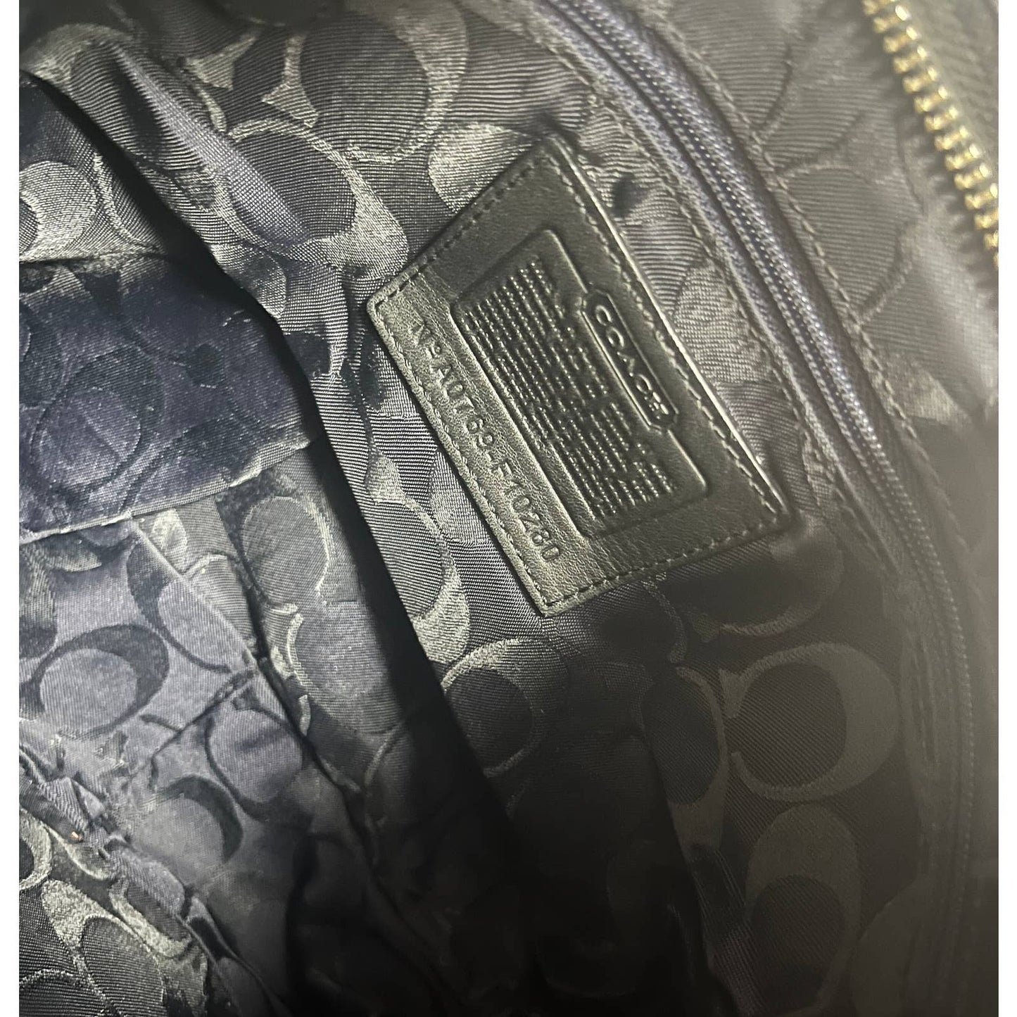 Coach Black Leather Hobo Handbag