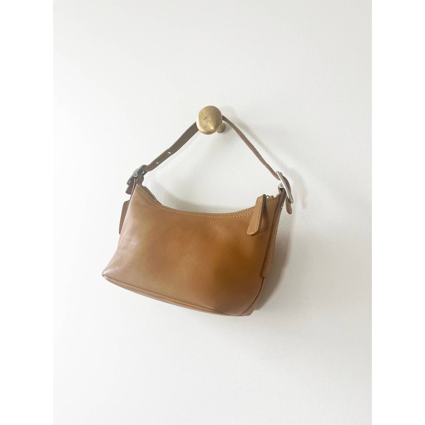 Vintage Classic Coach Small Bag | Y2k Style Camel Leather Purse