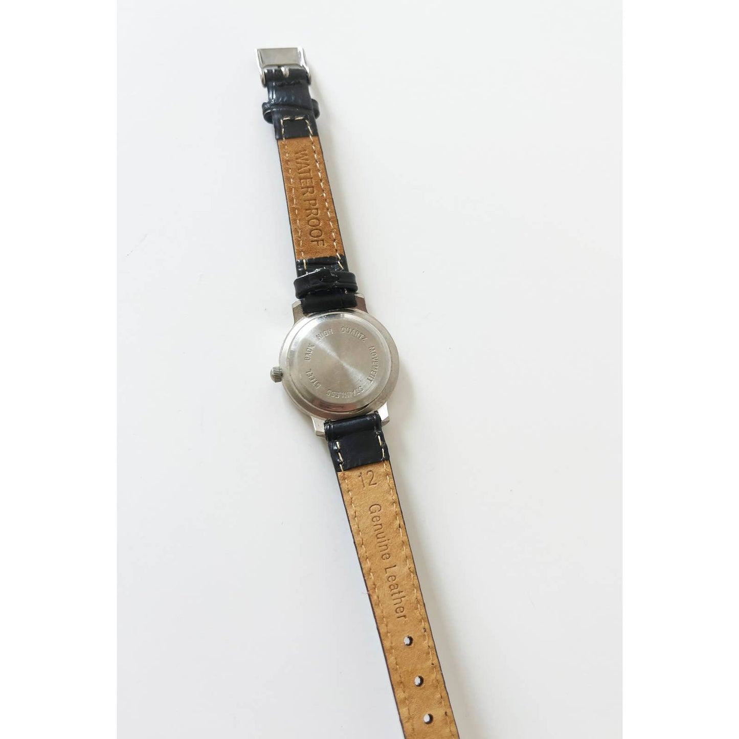 Vintage Croc Alexis Leather Watch with Silver Details | New Band and Battery
