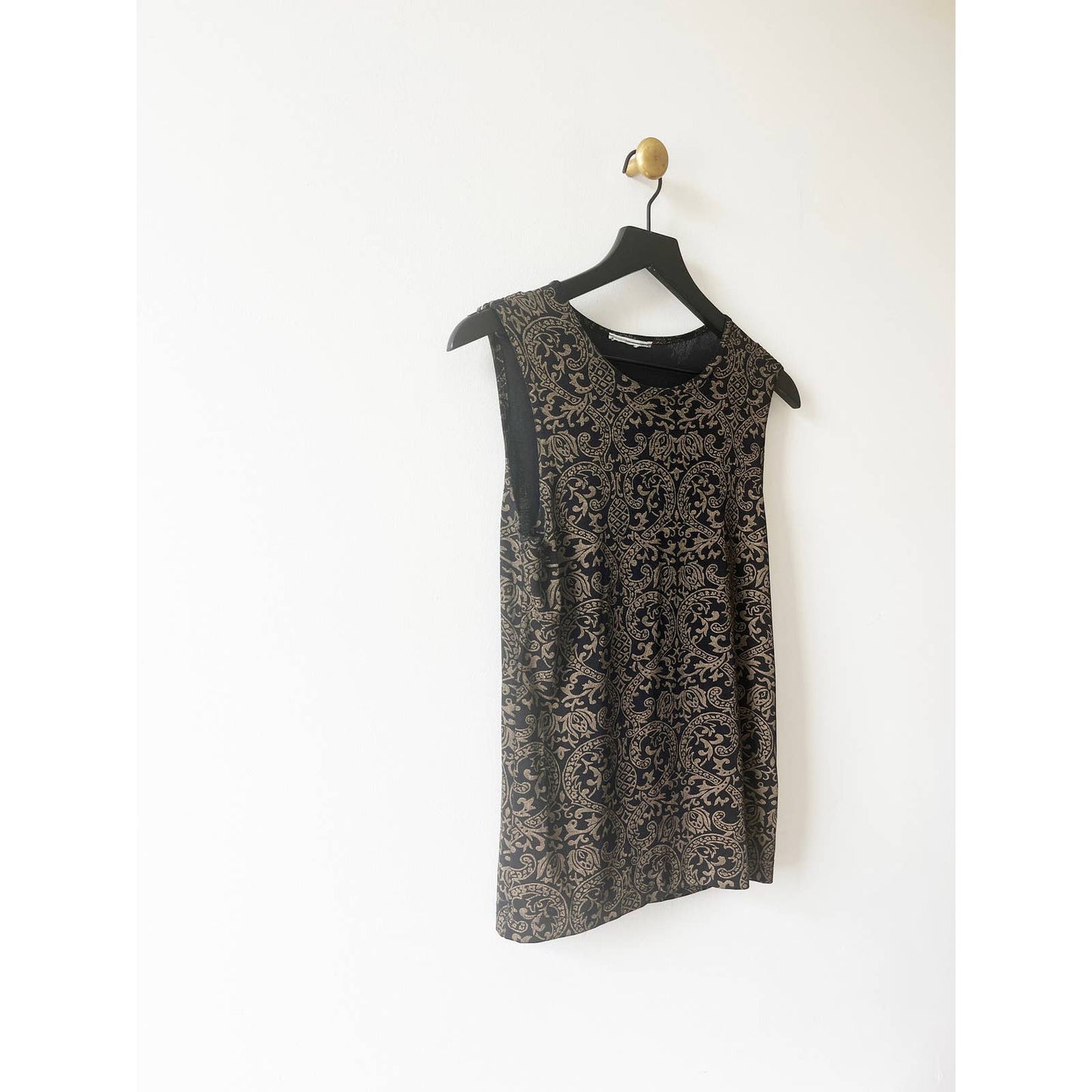 Vintage Black Scroll Deign Y2k Tank Top
