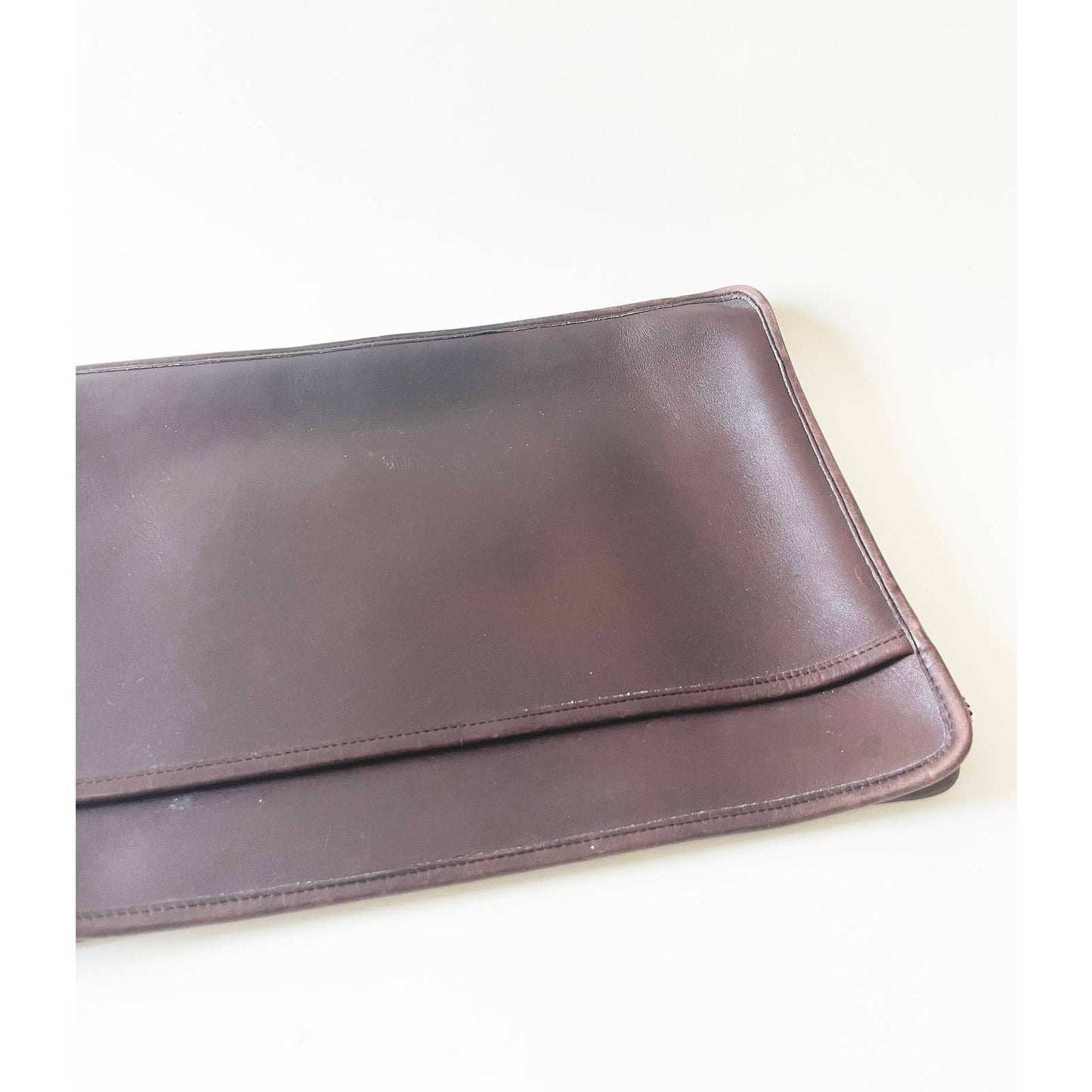 Vintage Coach Rare XL Zip Portfolio Brown Bag | Large Leather Laptop Bag
