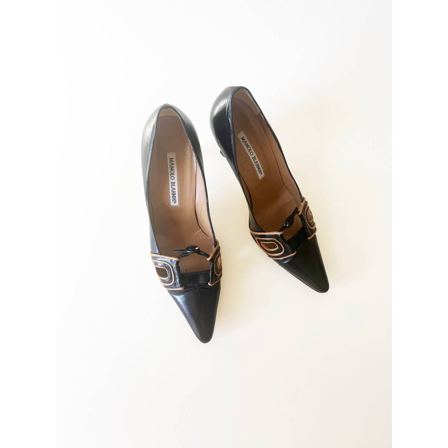 Vintage Manolo Blahnik Heels with Buckle Detail | Size 7 US