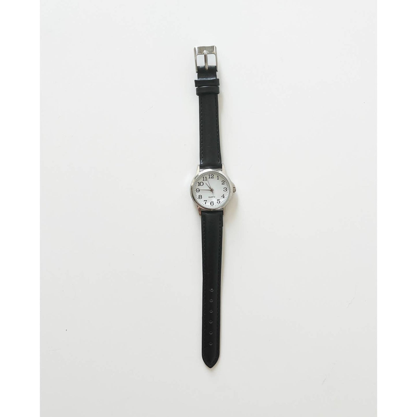 Vintage Leather Watch with Silver Details | New Band and Battery