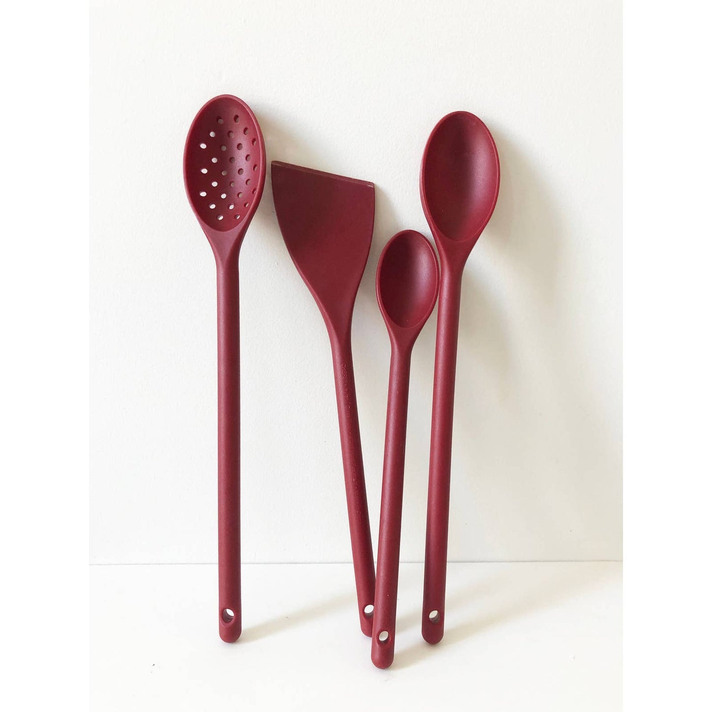 Vintage Lot of 4 Maroon Kitchen Utensils