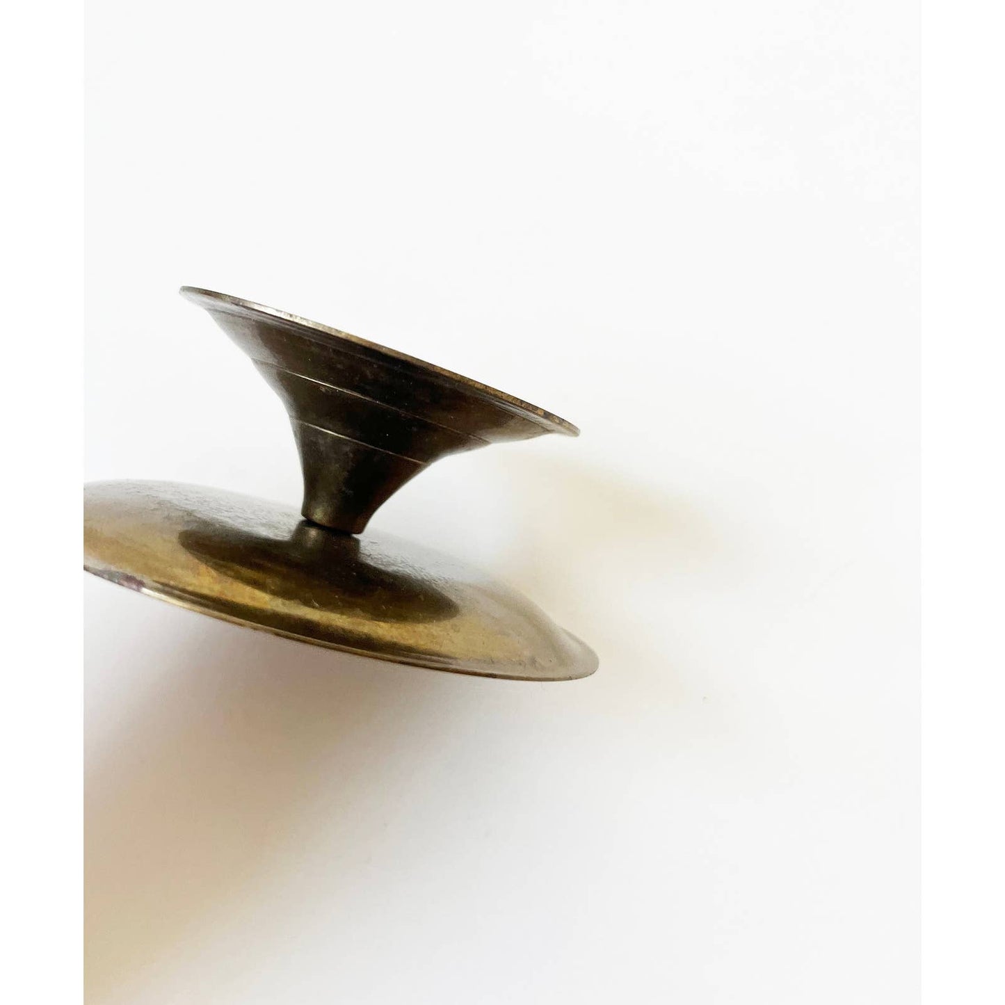 Vintage Brass Pillar Candlestick Holder with Spike