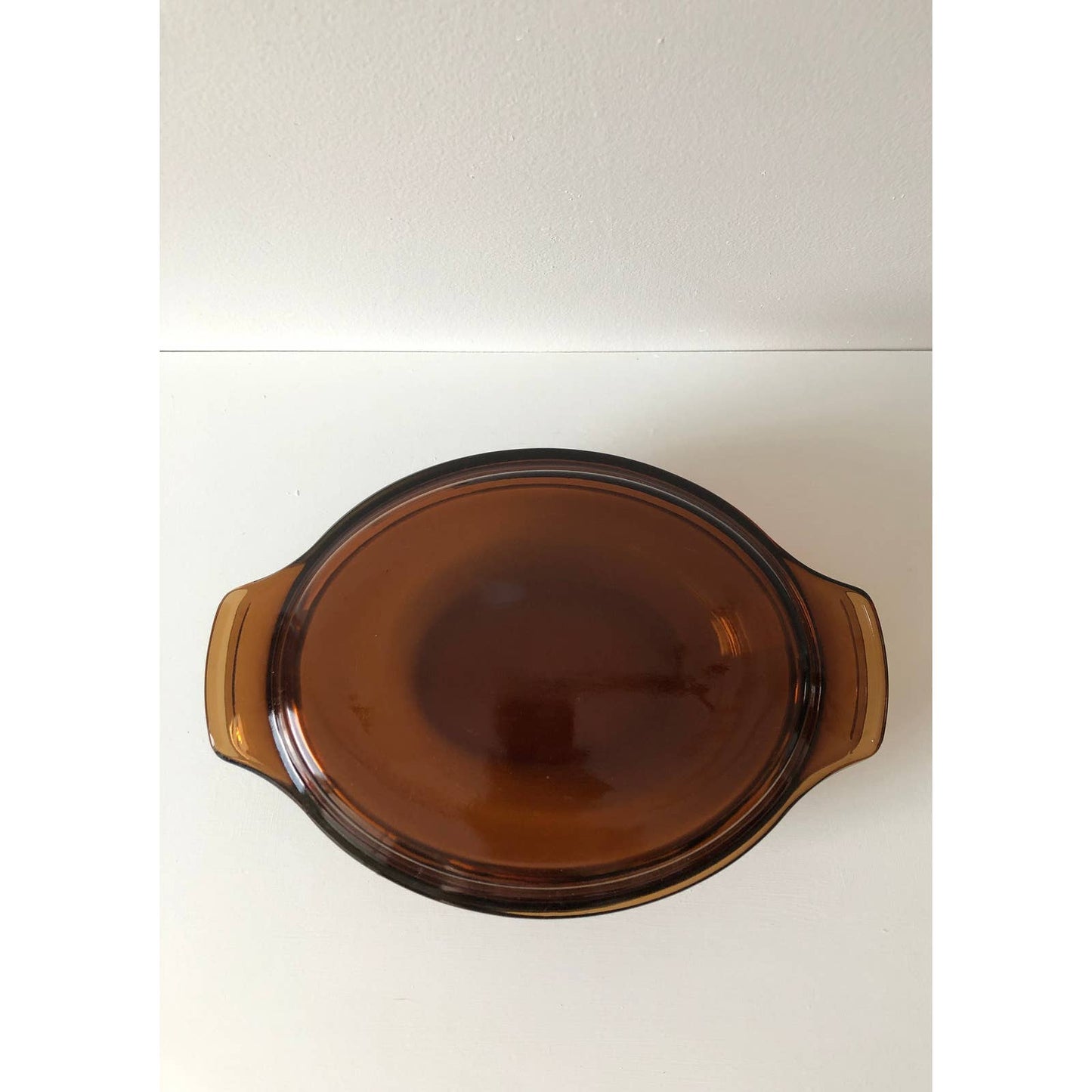Amber Glass Oven Ware Covered Casserole