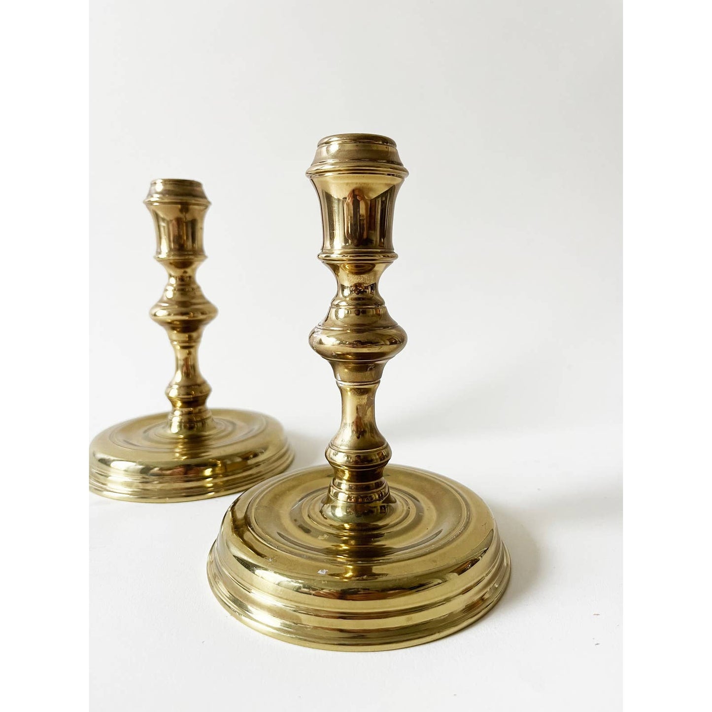 Vintage Brass Candlesticks Set Virginia Metalcrafters