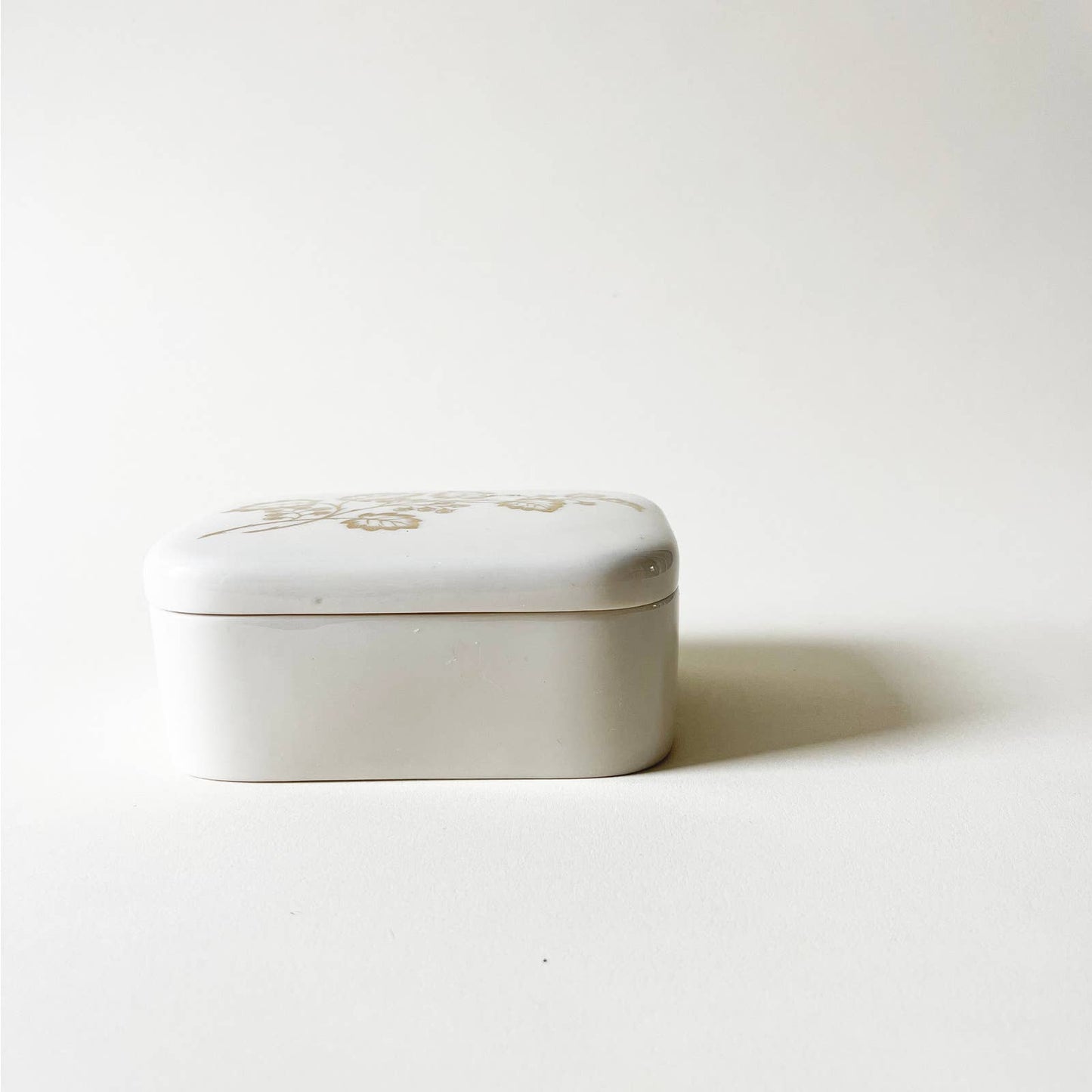 Vintage Lenox Flower Ceramic Jewelry Box