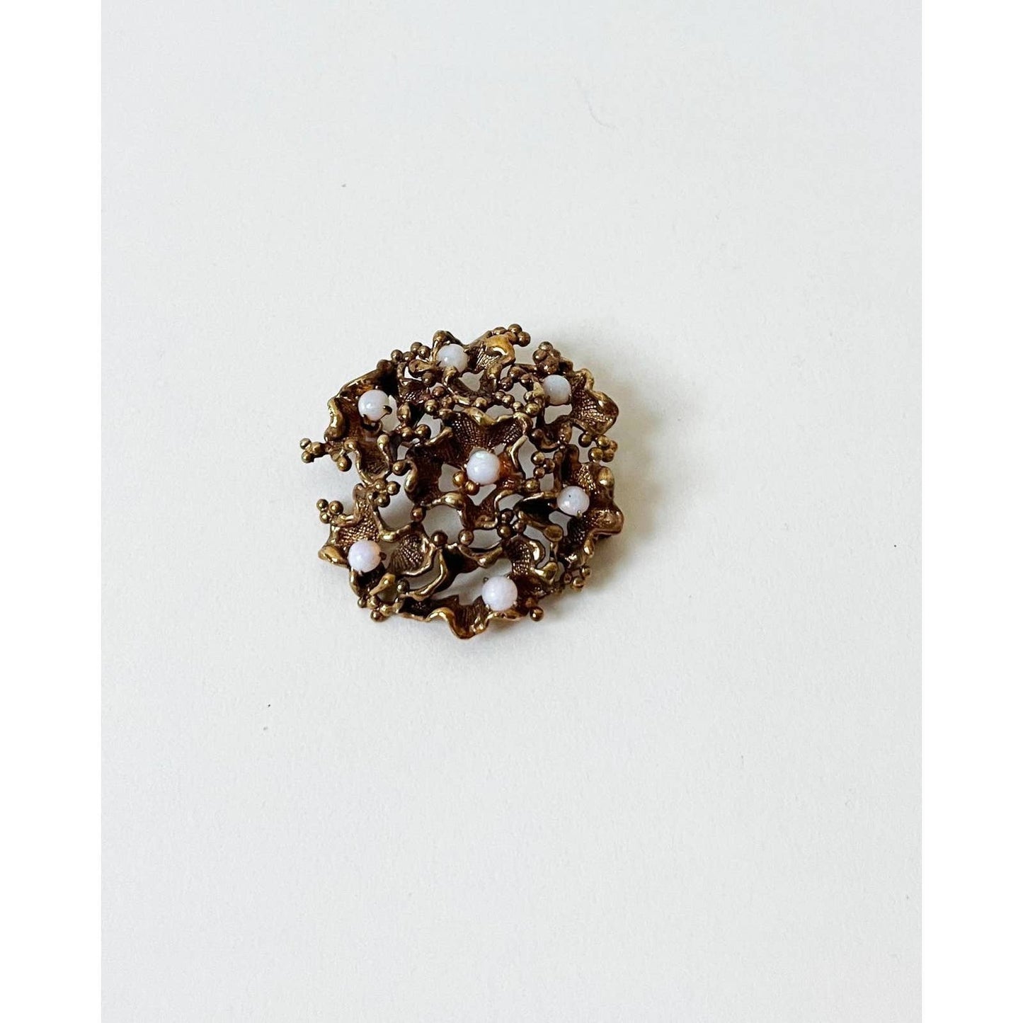 Vintage 10K Gold Opal Brooch