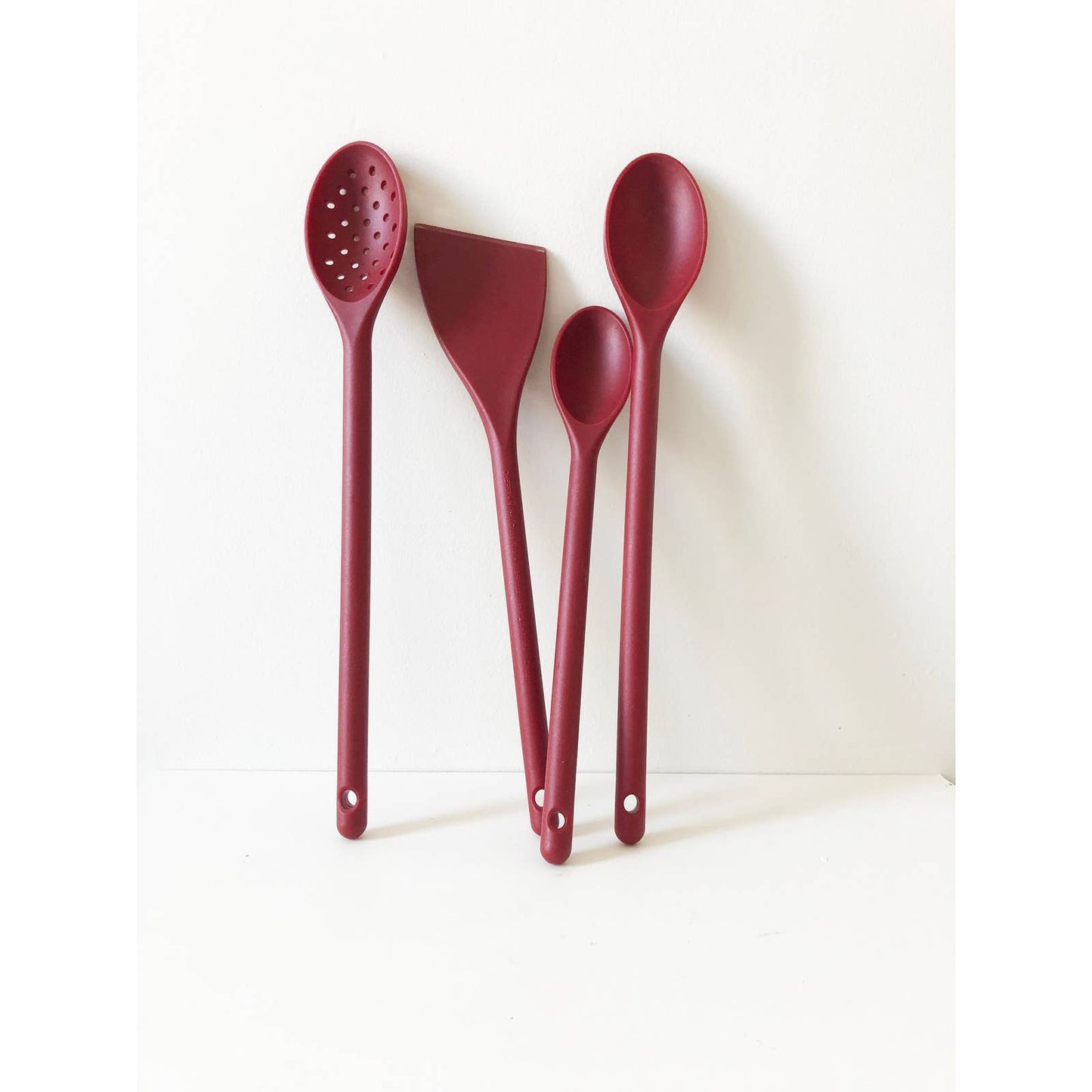 Vintage Lot of 4 Maroon Kitchen Utensils