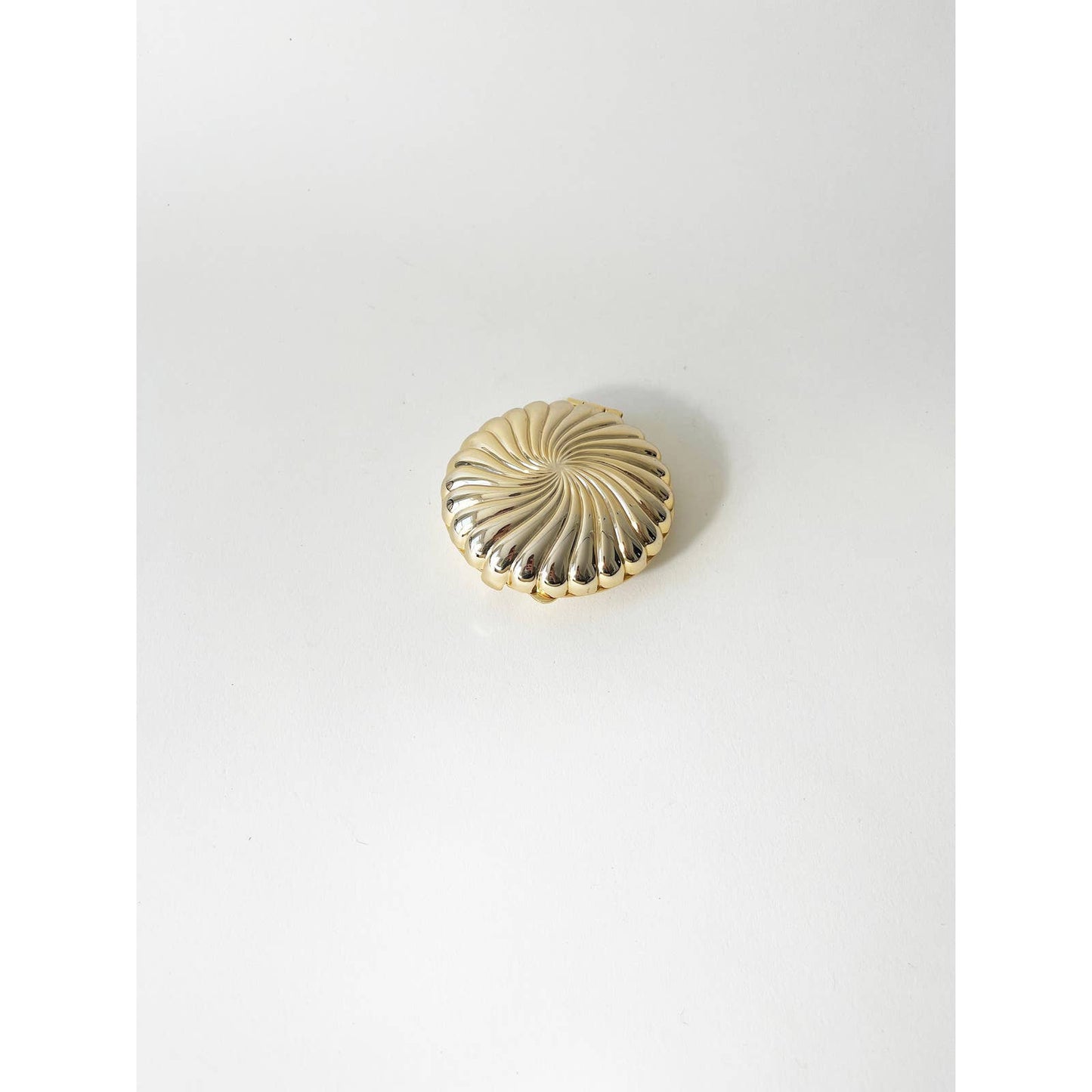 Vintage Brass Shell Ring Box