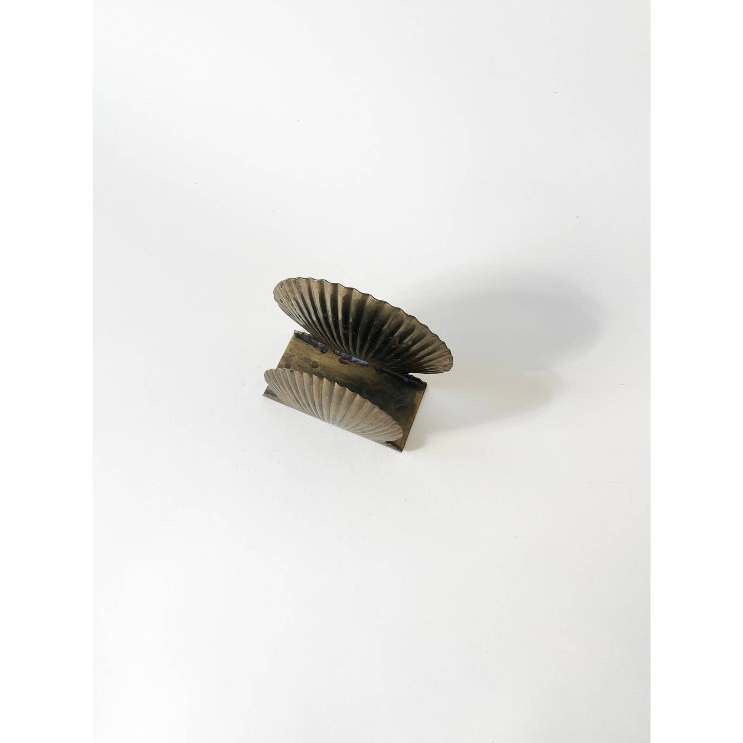 Vintage Brass Shell Letter Holder Classic Paper Divider