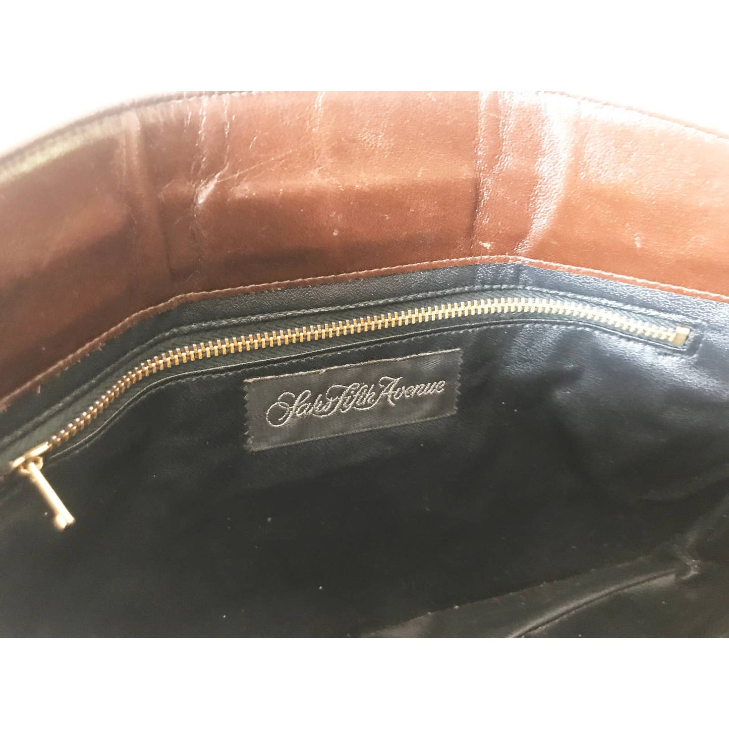 Vintage Brown Suede Clutch