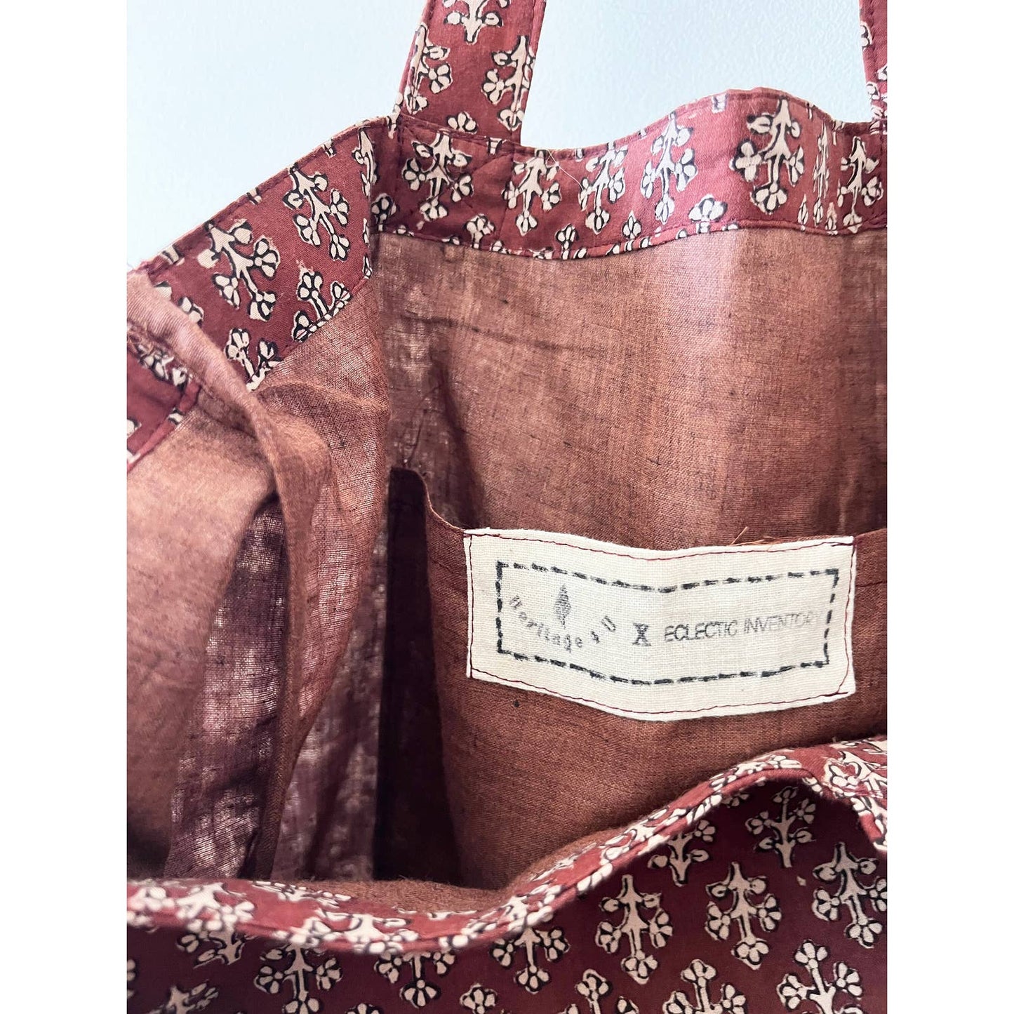 Brown Boho Print Tote Bag