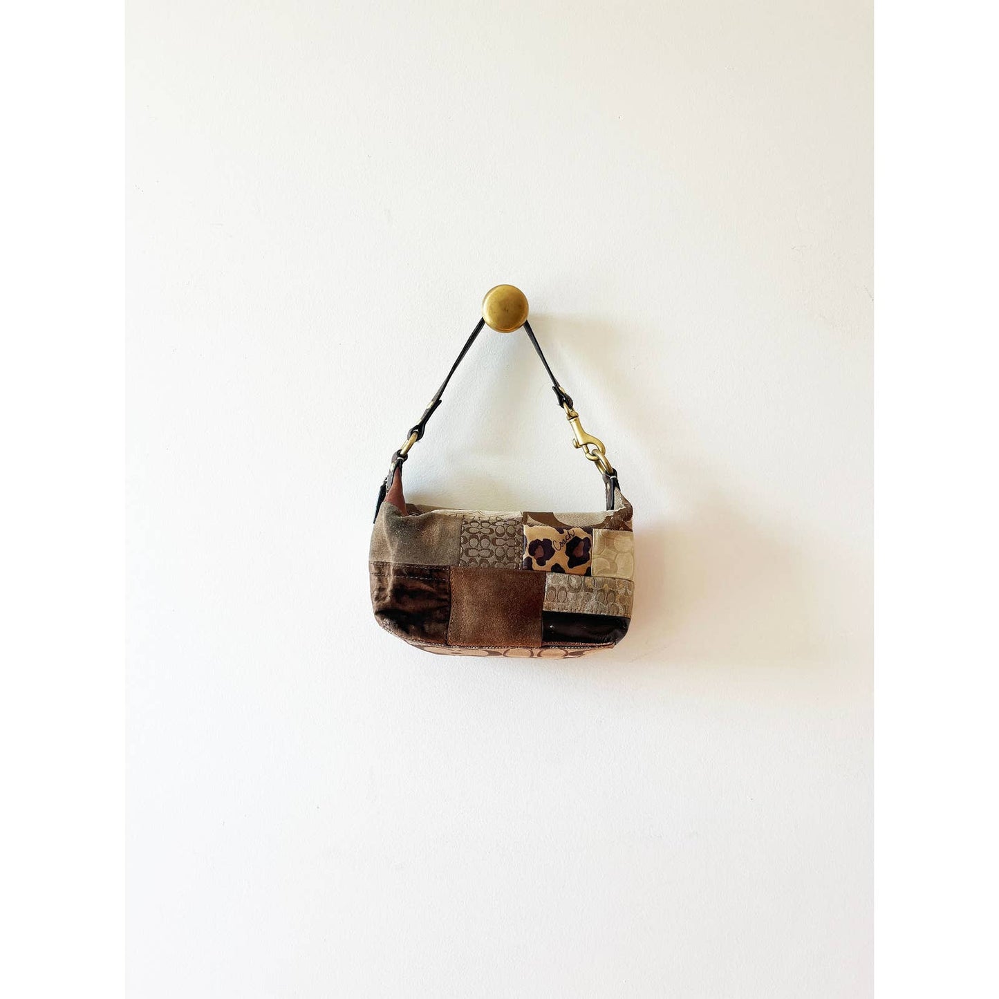 Vintage Y2k Rare Patchwork Coach Mini Handbag