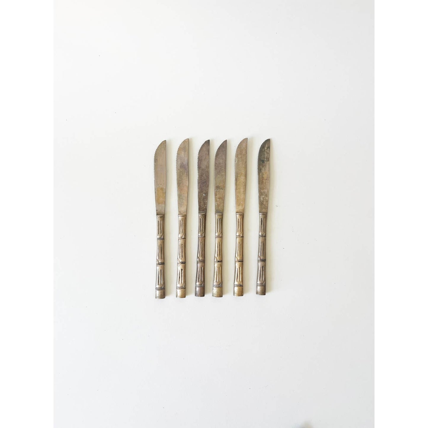 Classic Vintage Brass Bamboo Flatware