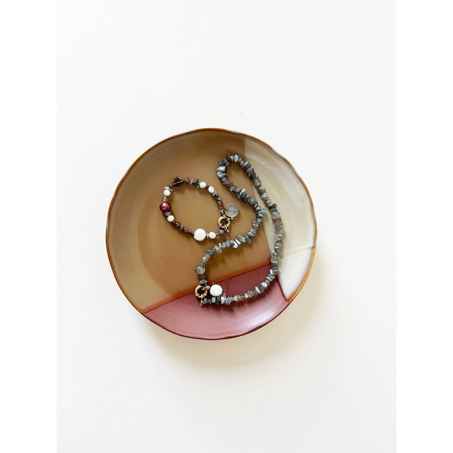 Vintage Stoneware Plates Earthward by SANGO