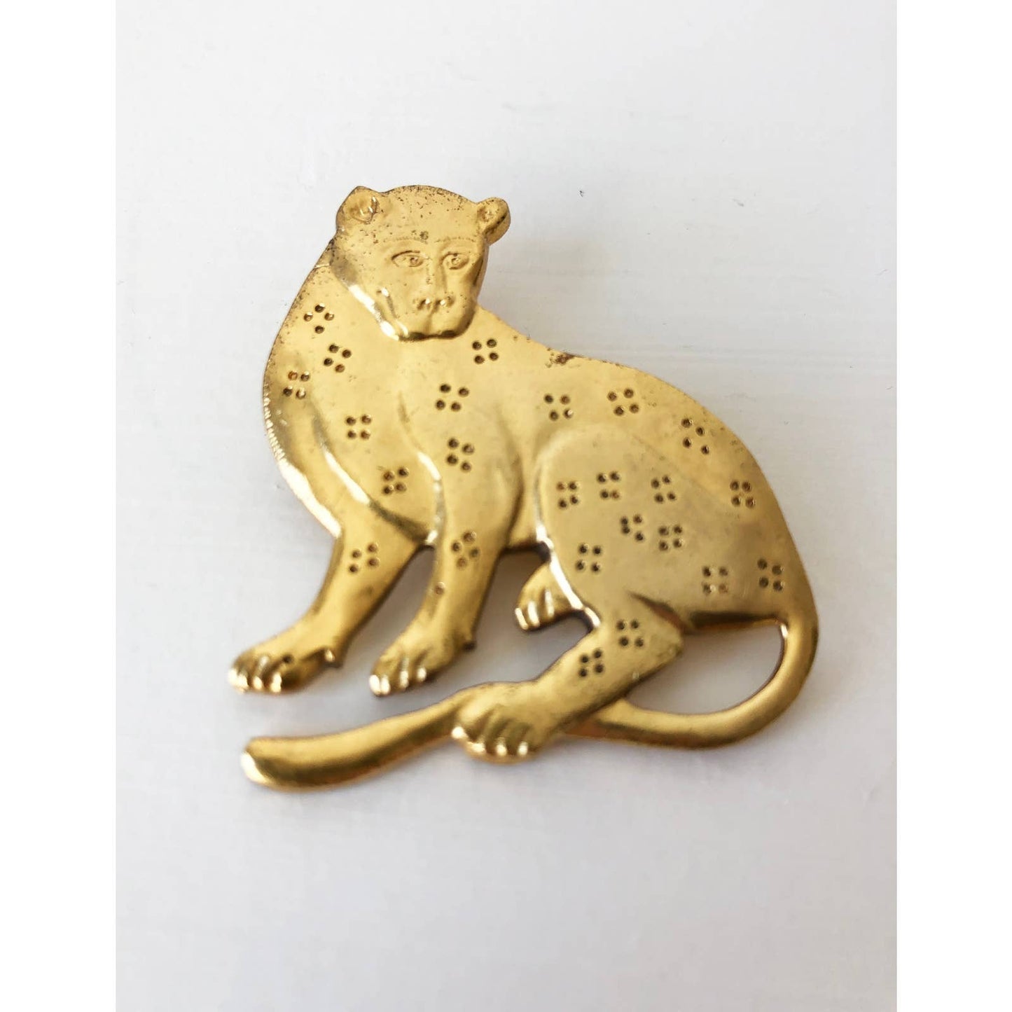 Vintage MMA Metropolitan Museum of Art Gold Cougar Leopard Brooch