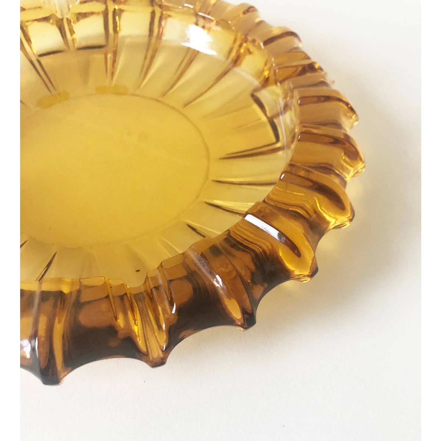 Vintage Large Yellow Ash Tray