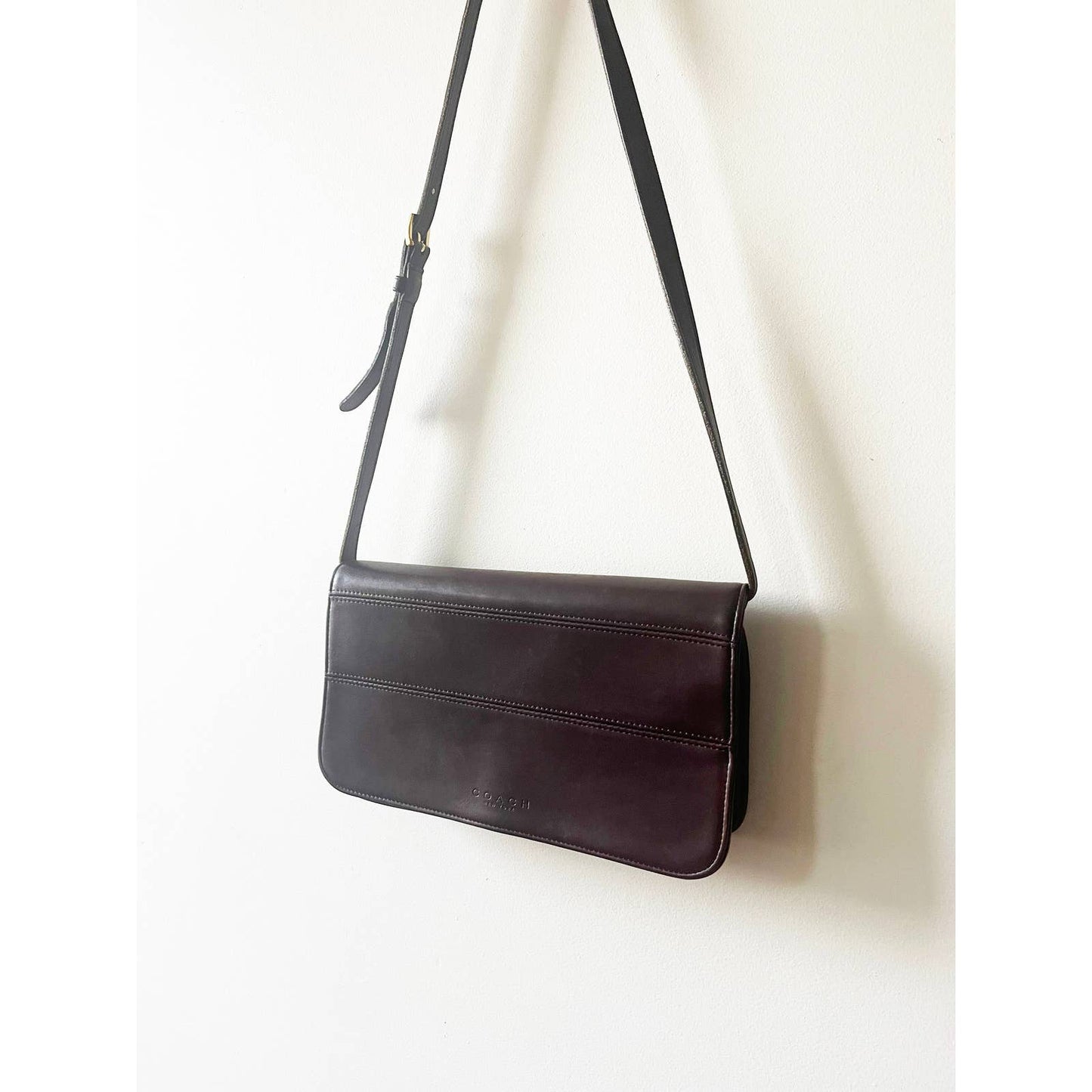 Vintage Dark Brown Coach Crossbody Purse