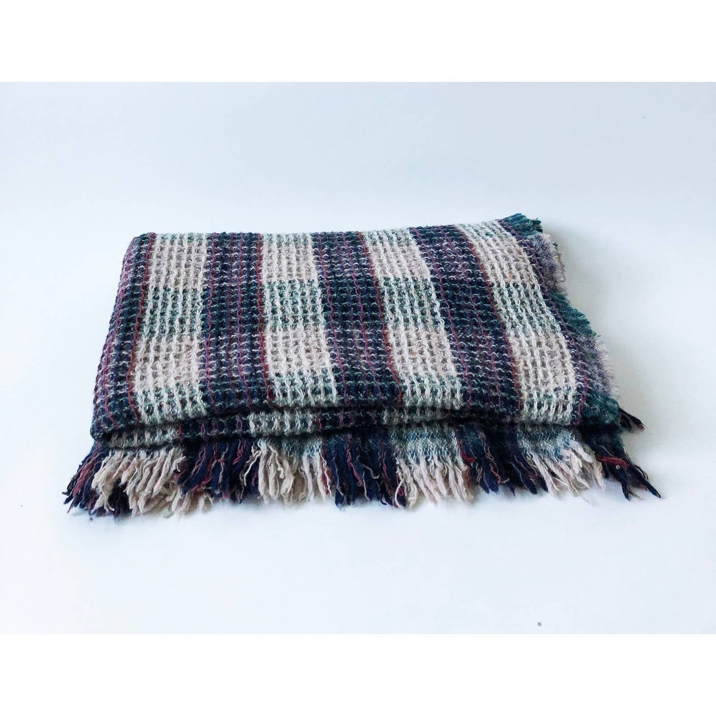 Vintage Jewel Tone Tweedmill Throw Blanket