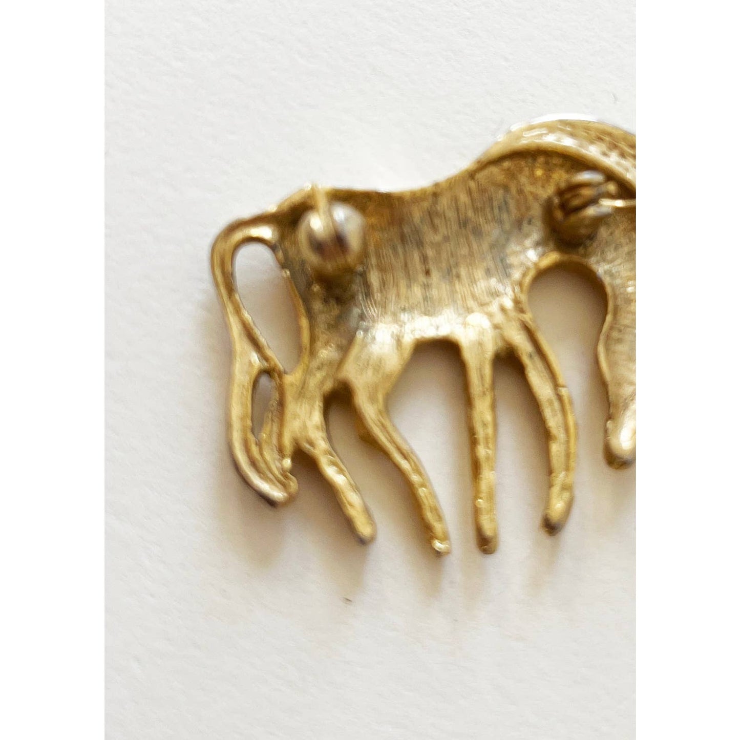 Vintage Greek Zebra Brooch Pin