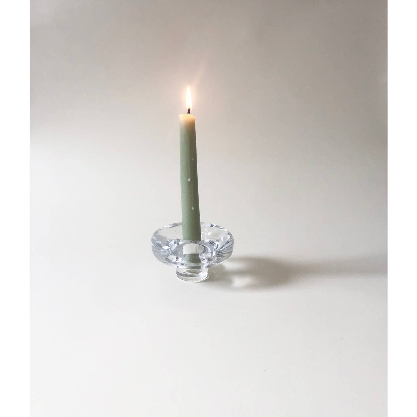 Vintage DANSK Leaded Glass Candle Stick Holder