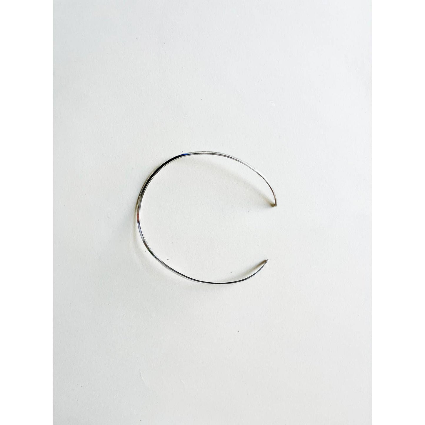 Vintage 925 Silver Modernist Thin Collar Choker