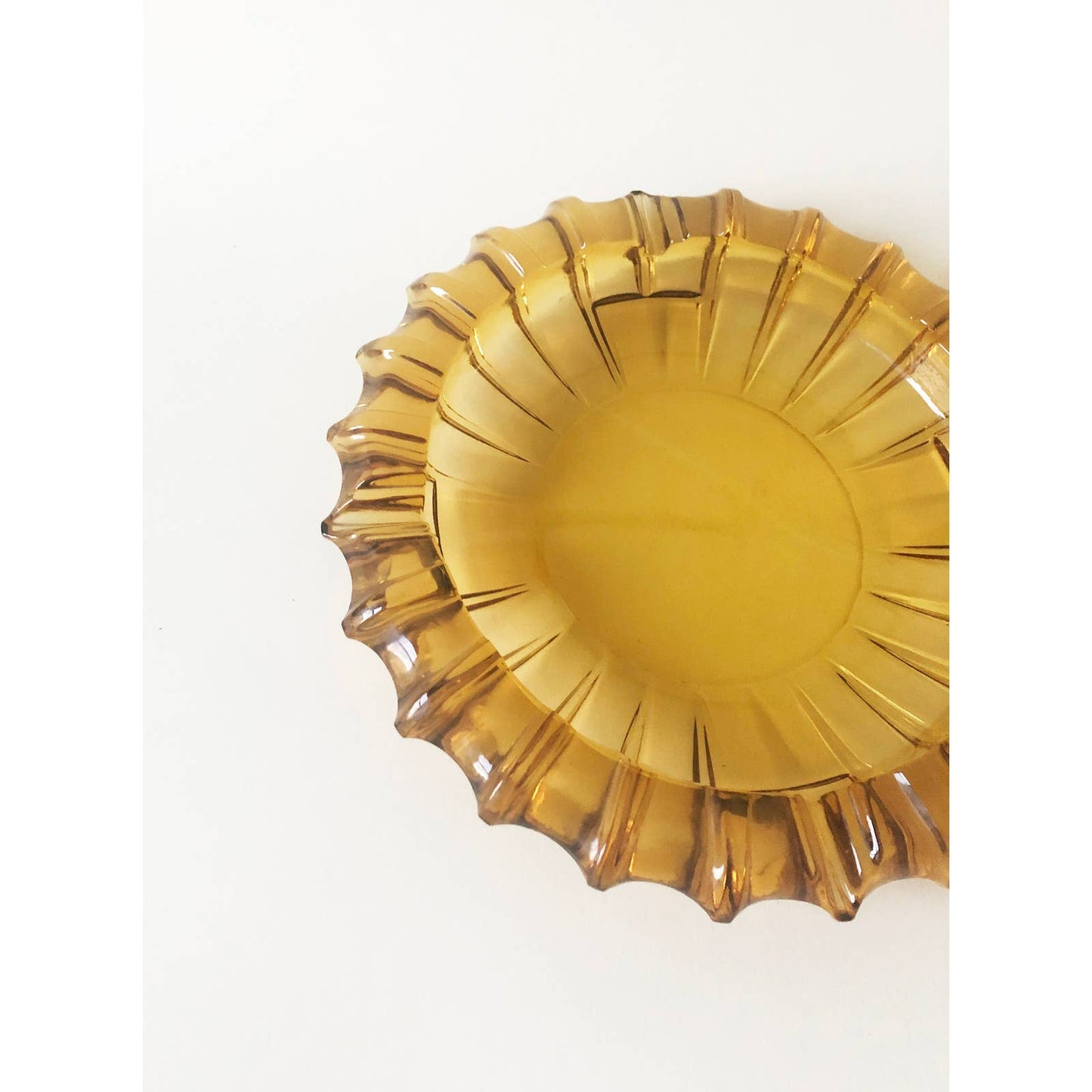 Vintage Large Yellow Ash Tray