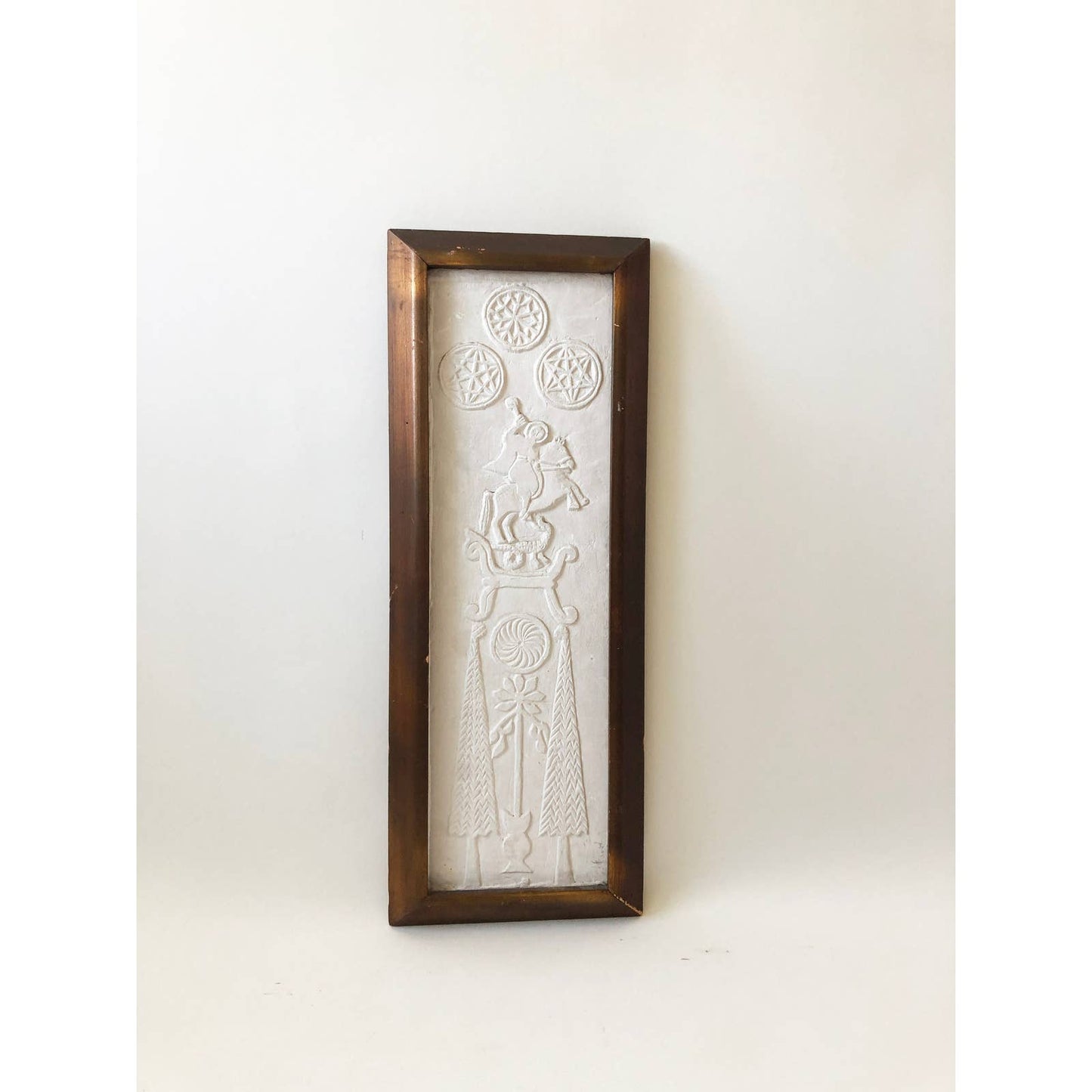 Vintage Celtic Cement Relief Plaque Wall Hanging