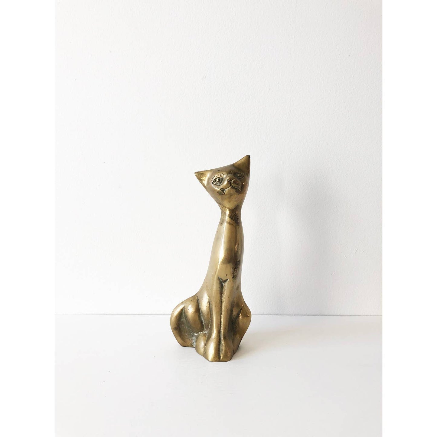 Vintage Brass Cat Figurine