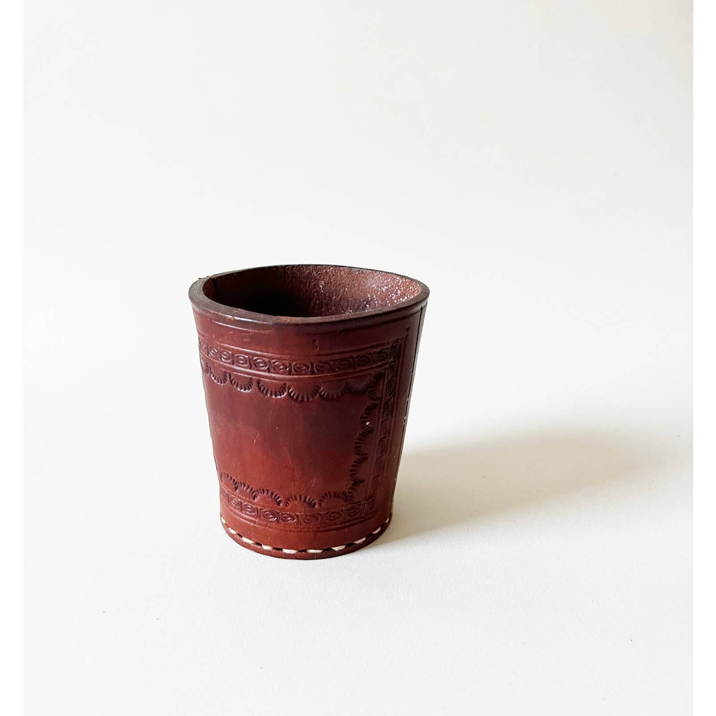 Leather Stamped Decorative Cups