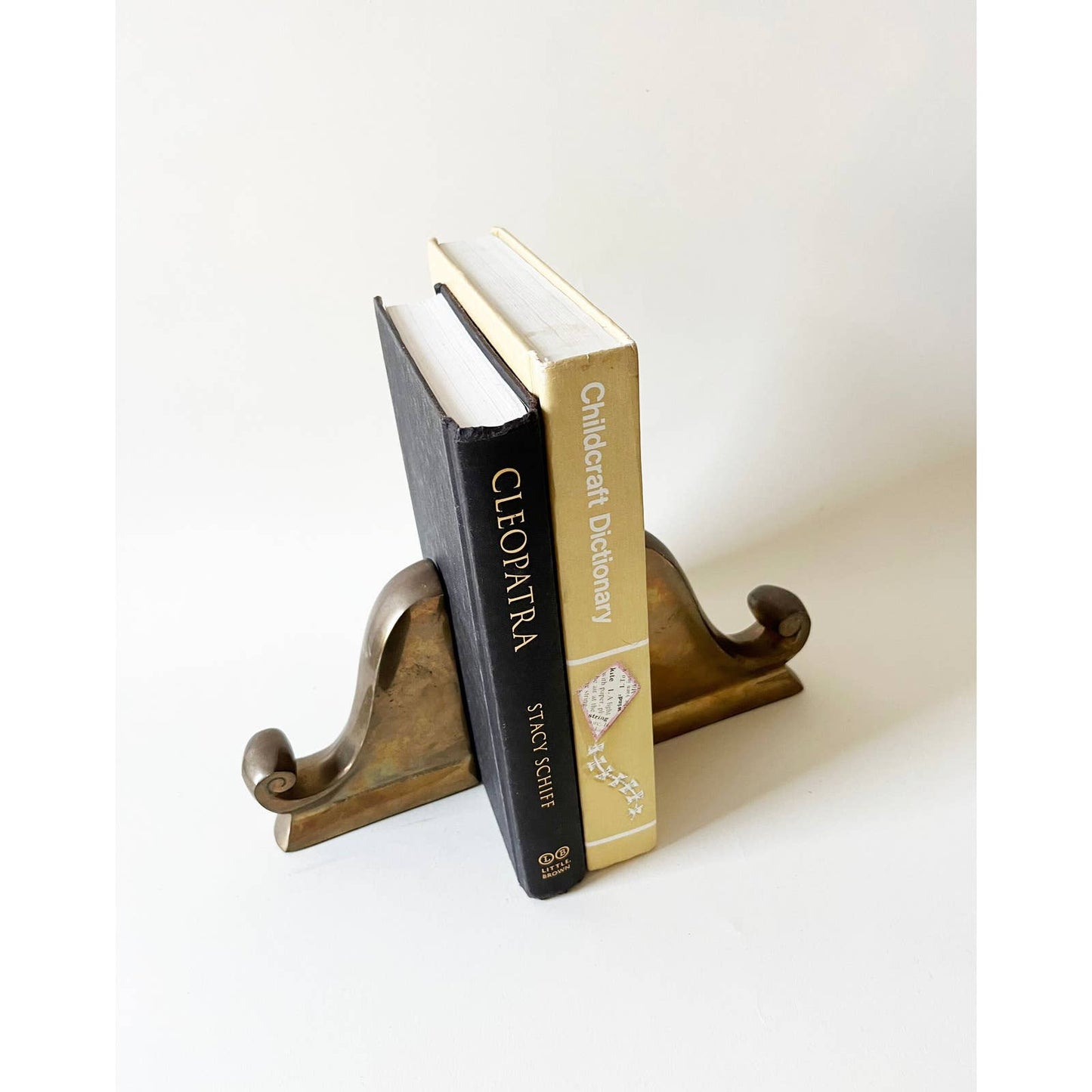 Solid Brass Scrolled Book Ends