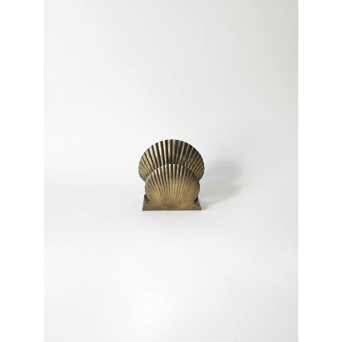 Vintage Brass Shell Letter Holder Classic Paper Divider