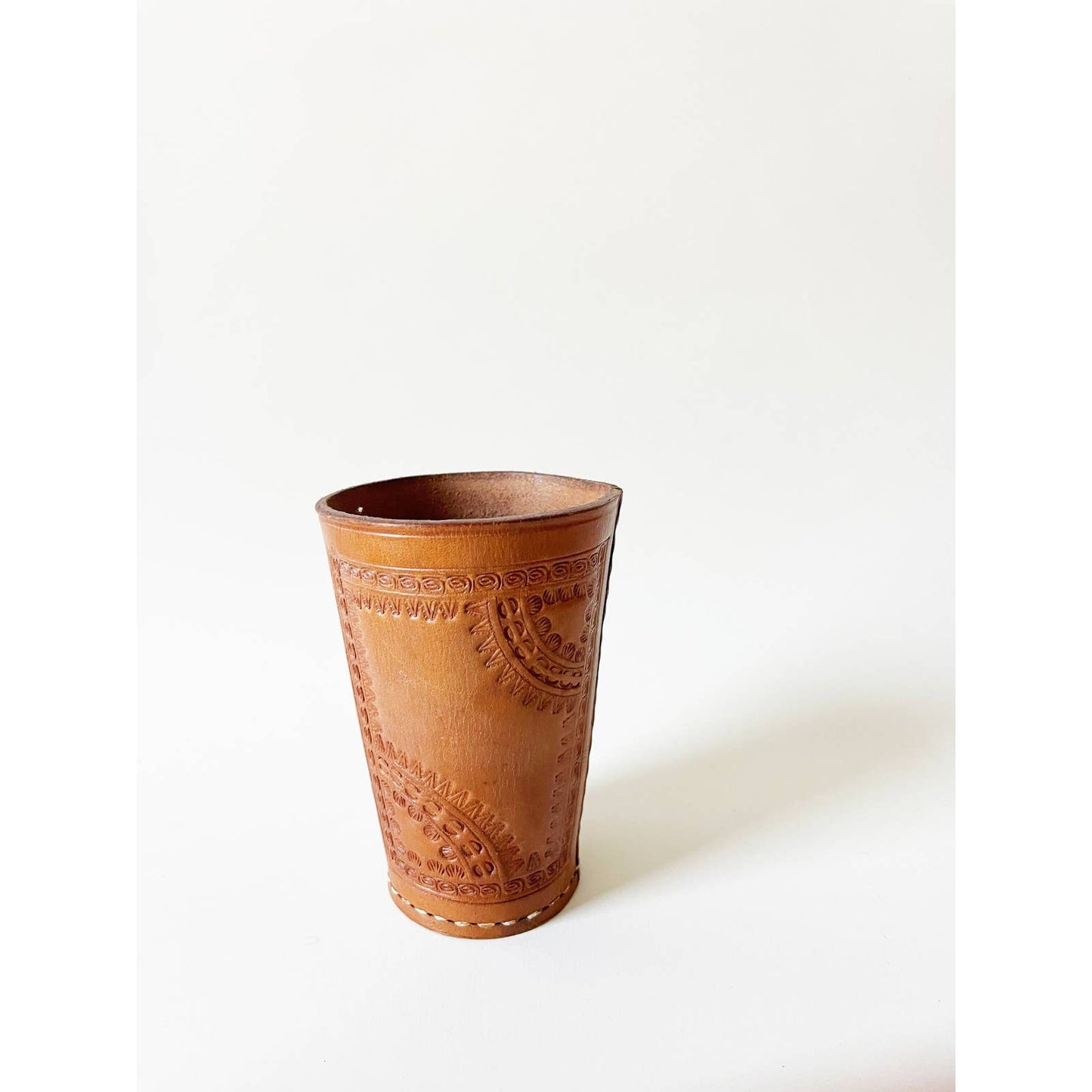 Leather Stamped Decorative Cups