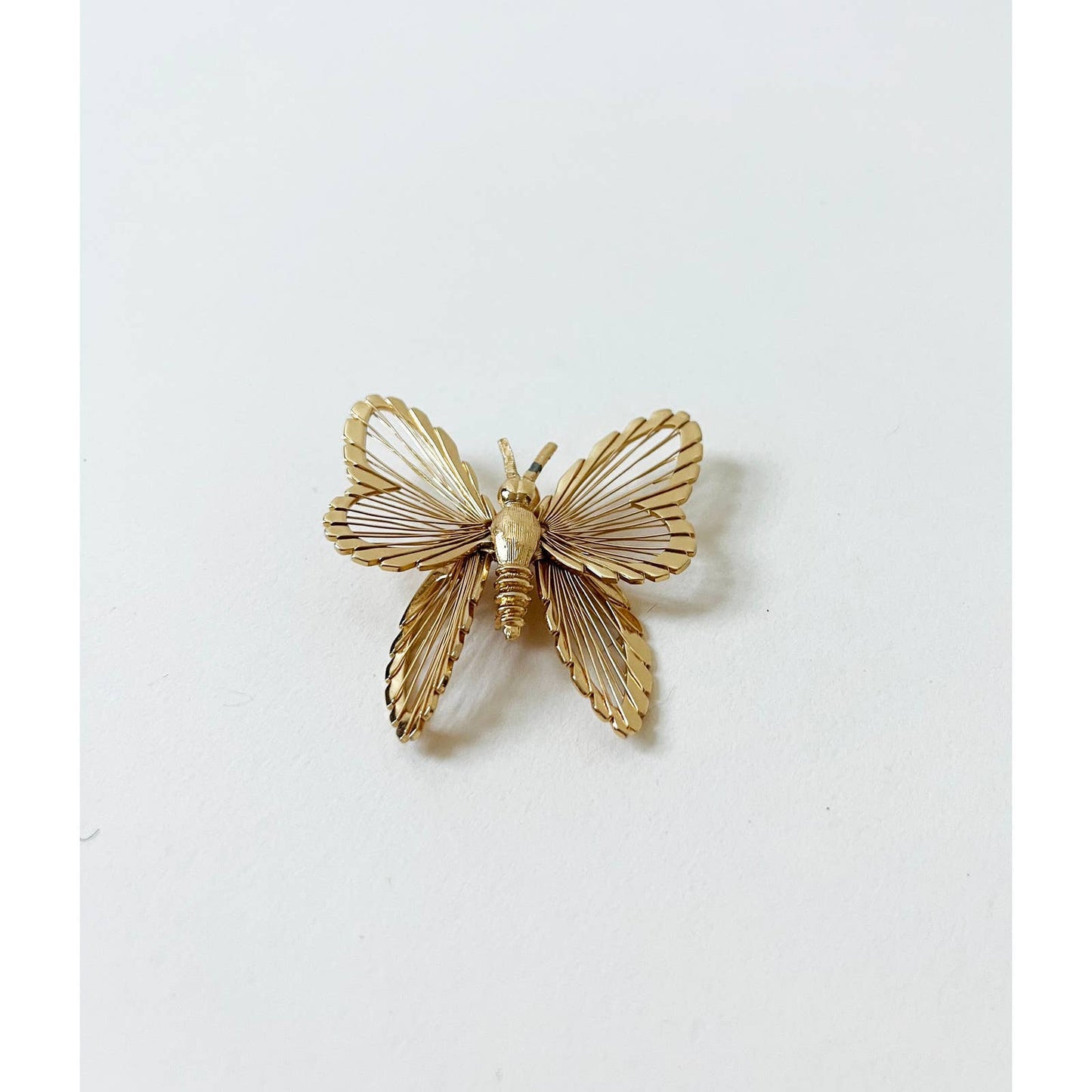 Vintage Gold Tone Butterfly Monet Pin Brooch