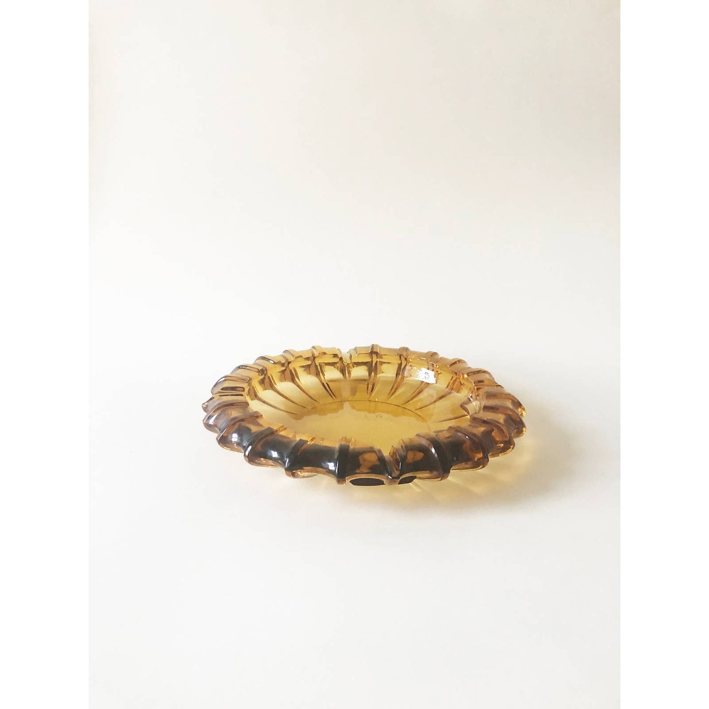 Vintage Large Yellow Ash Tray