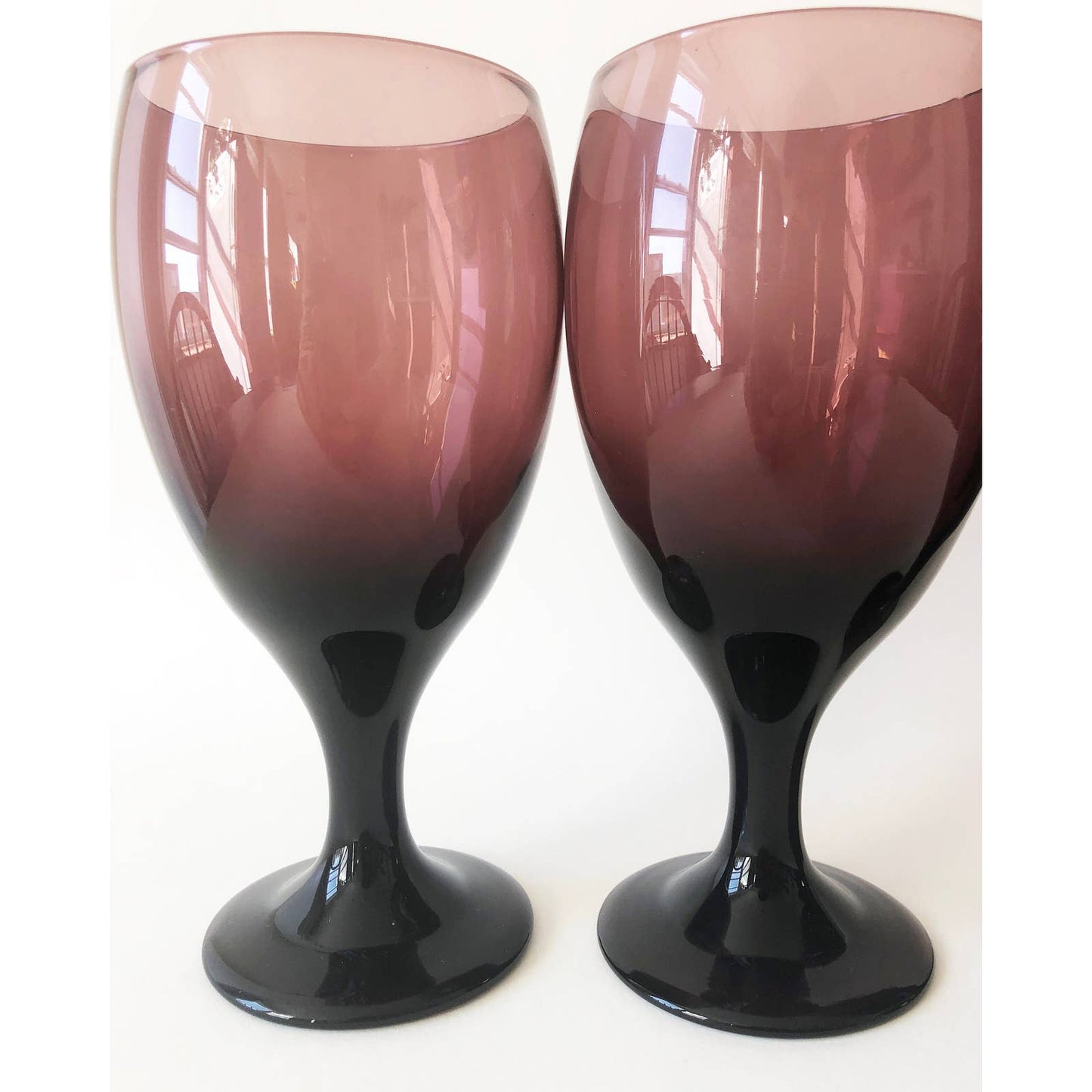 Vintage Purple Glasses | Set of 3 Wine Glasses