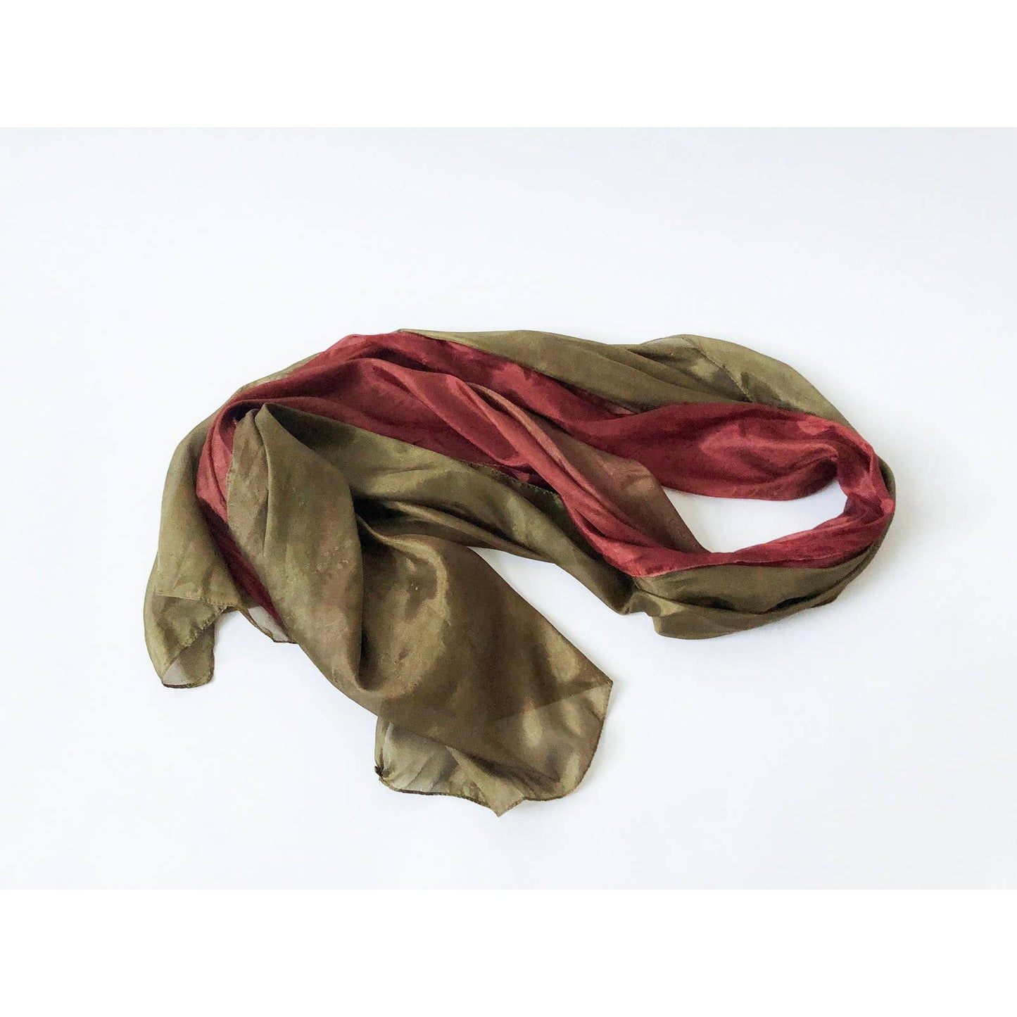 Vintage Orange Ombre Silk Scarf