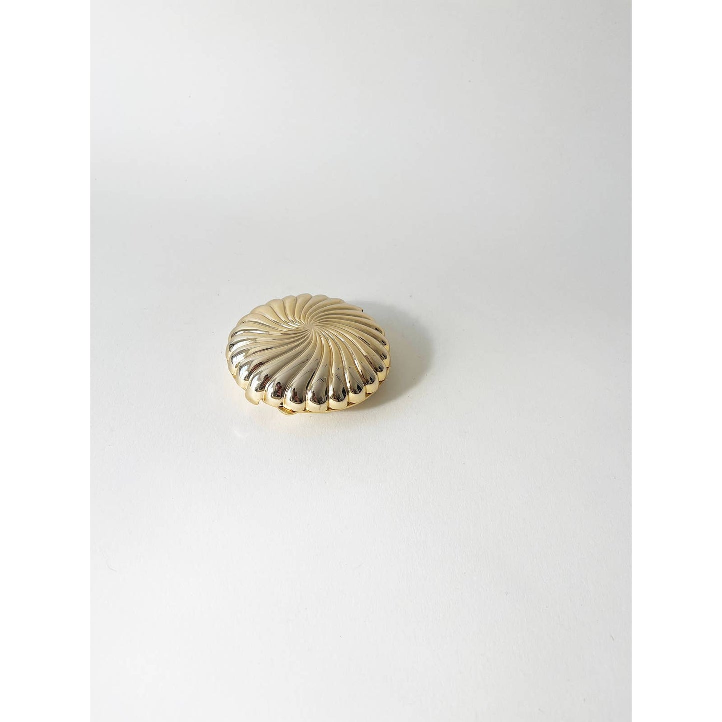 Vintage Brass Shell Ring Box