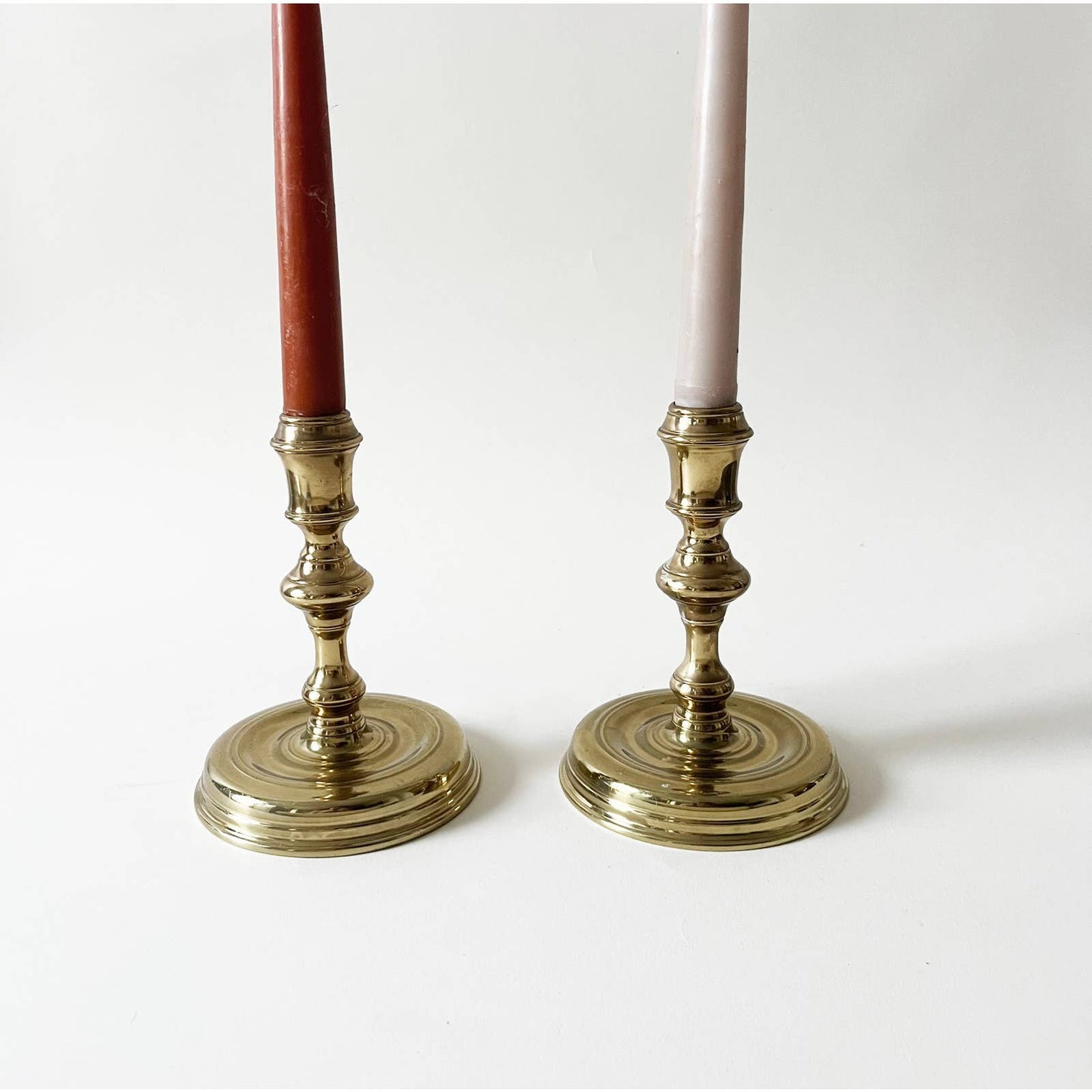 Vintage Brass Candlesticks Set Virginia Metalcrafters
