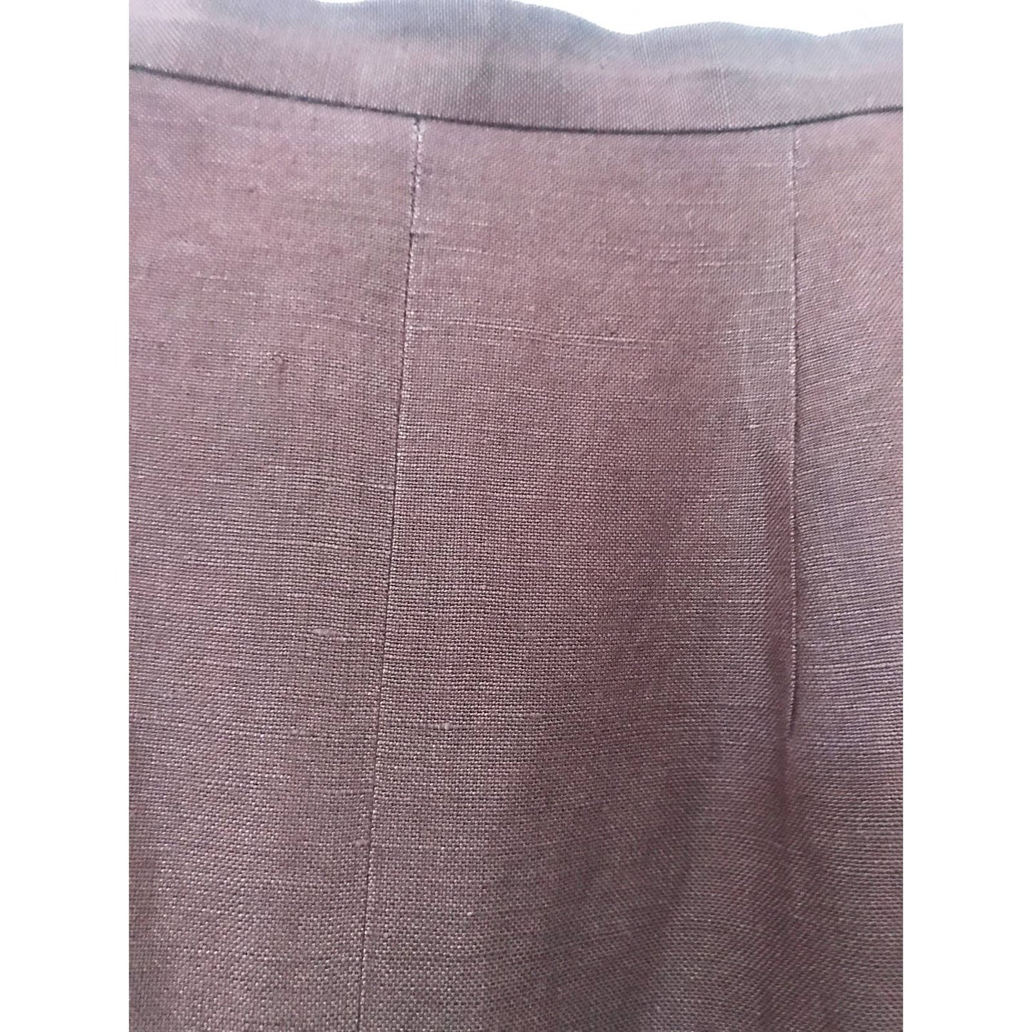Vintage Button Wrap Plum Linen Skirt
