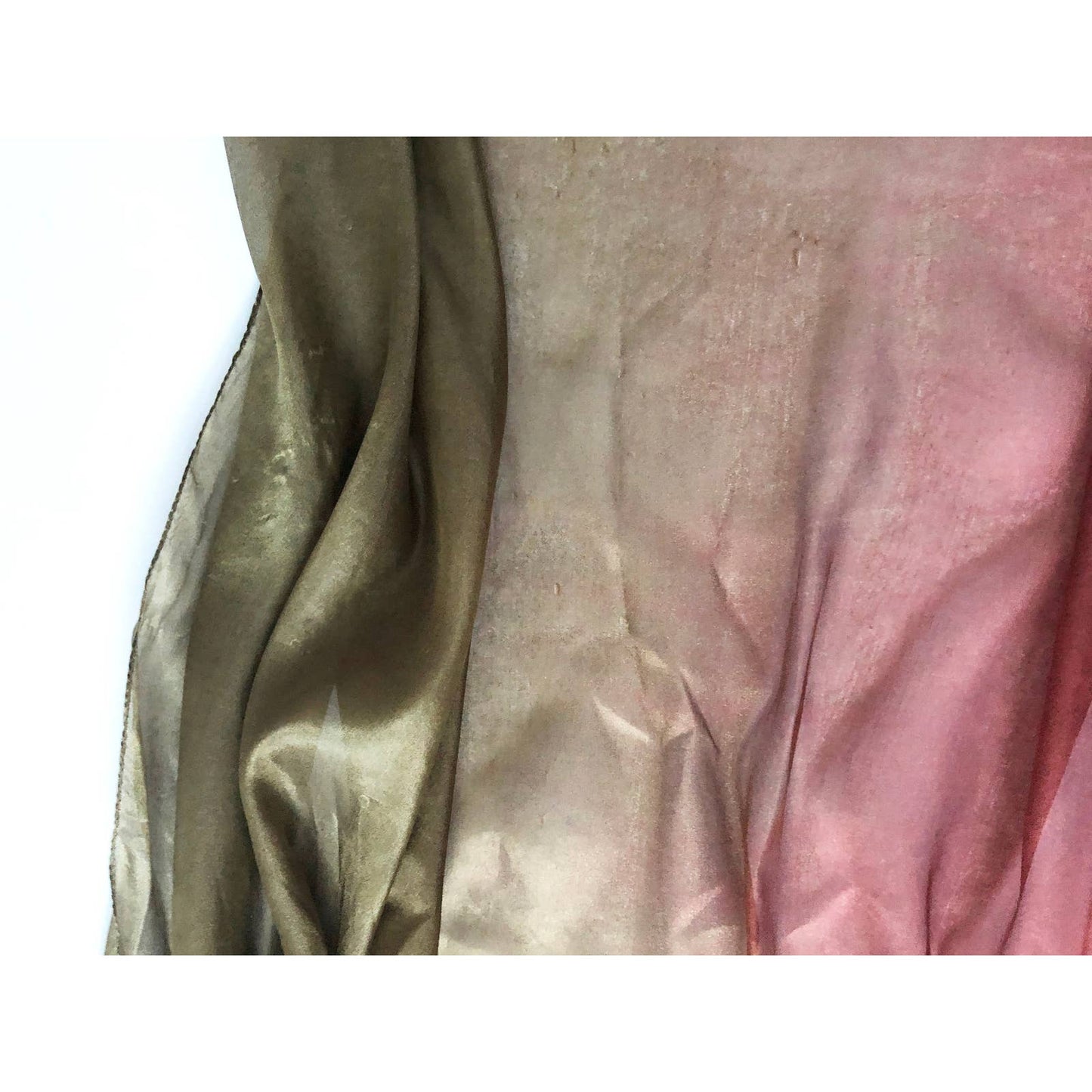 Vintage Orange Ombre Silk Scarf