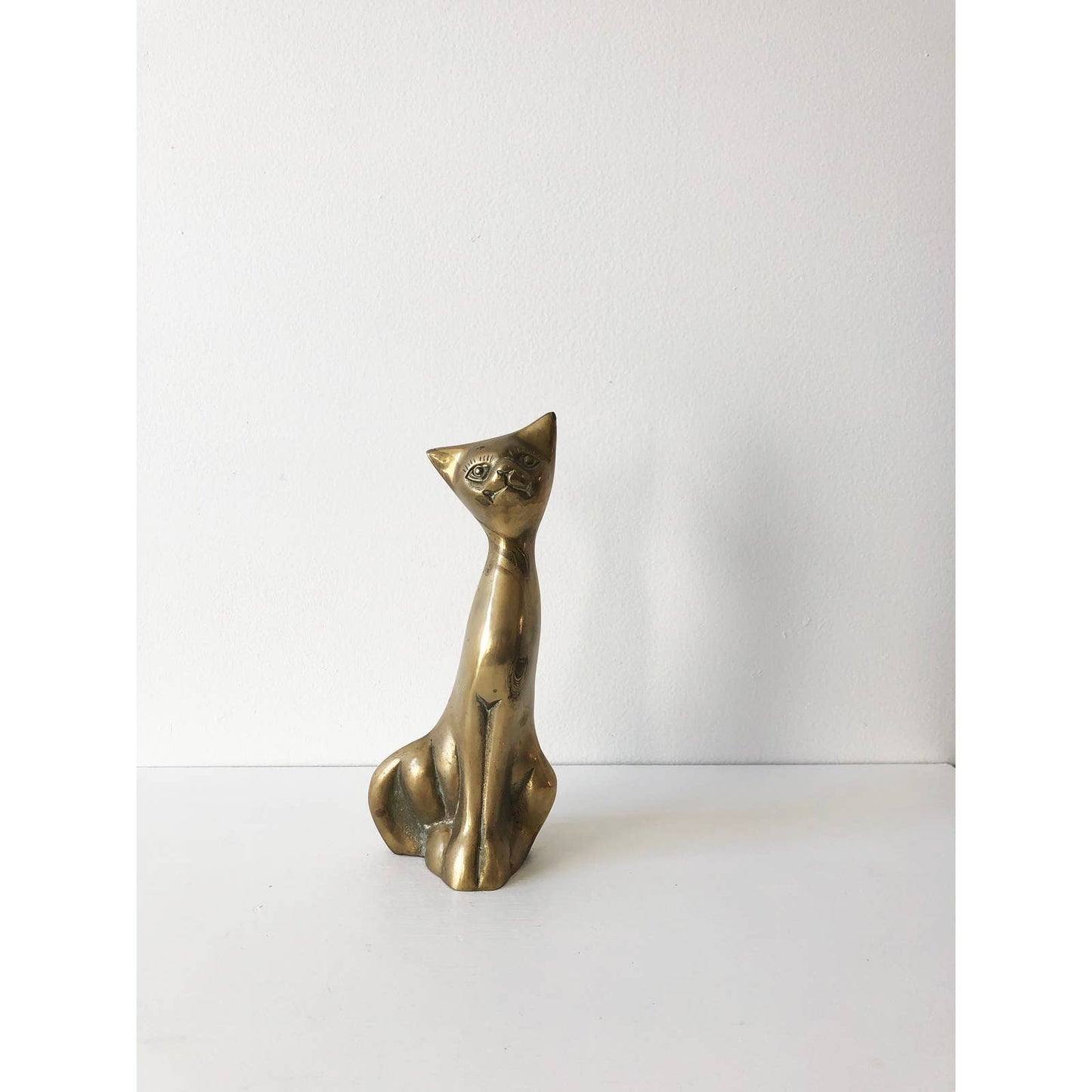 Vintage Brass Cat Figurine