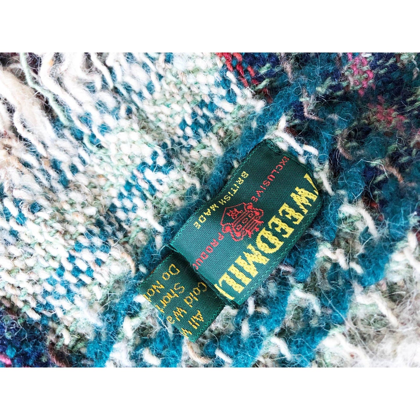 Vintage Jewel Tone Tweedmill Throw Blanket