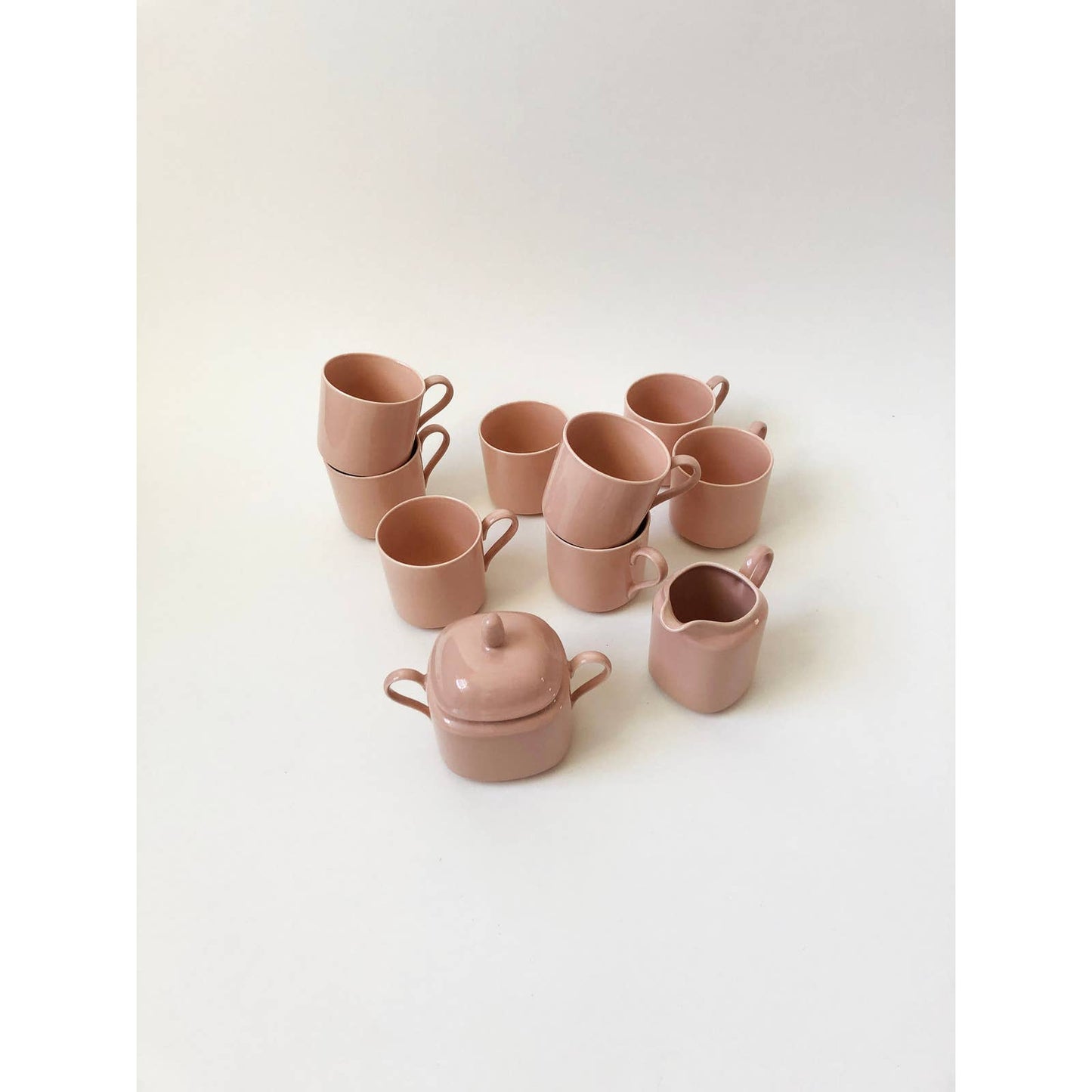 Vintage 80s Pink Tea Set