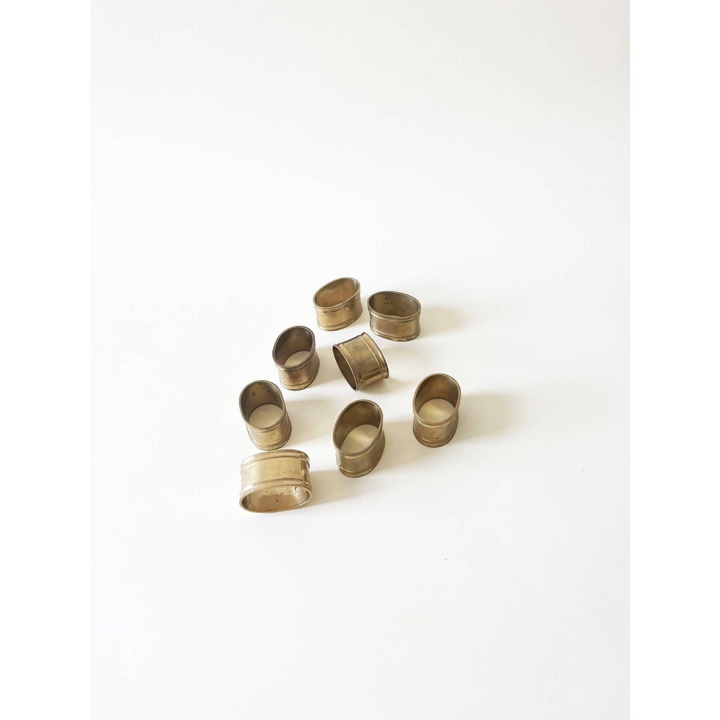 Vintage Brass Napkin Holders - Set Of 8