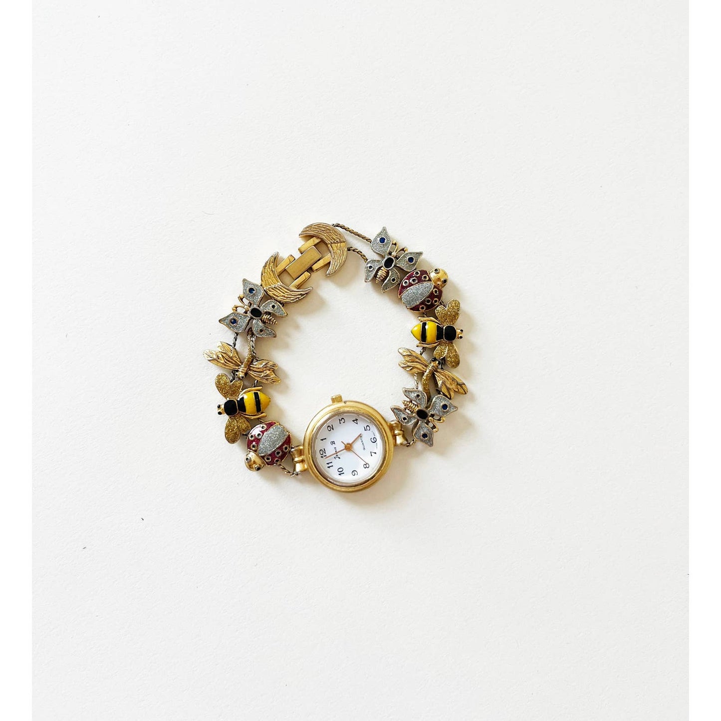 Vintage Rare Whimsical Insect Bracelet Watch