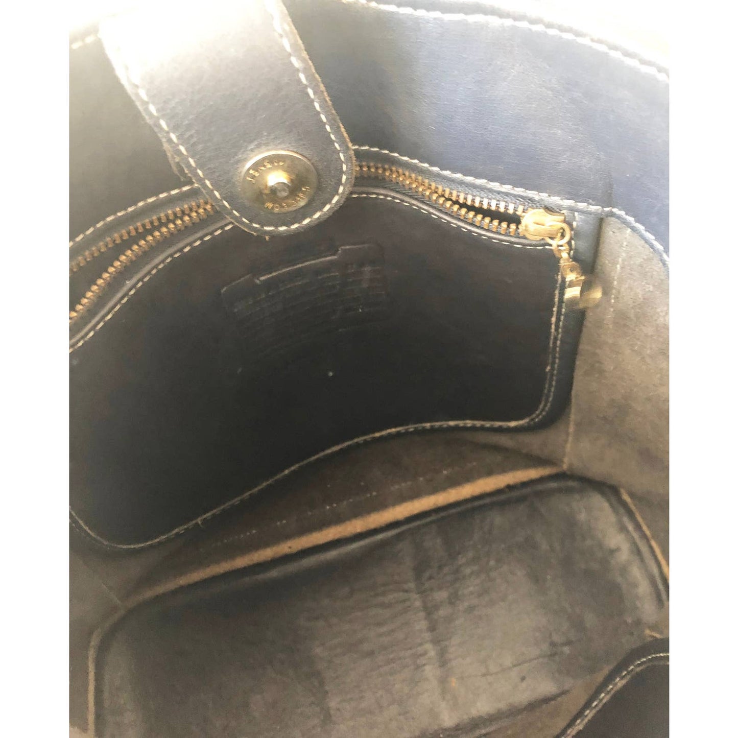 Vintage Coach Bucket Bag Large Dark Navy Shoulder Bag